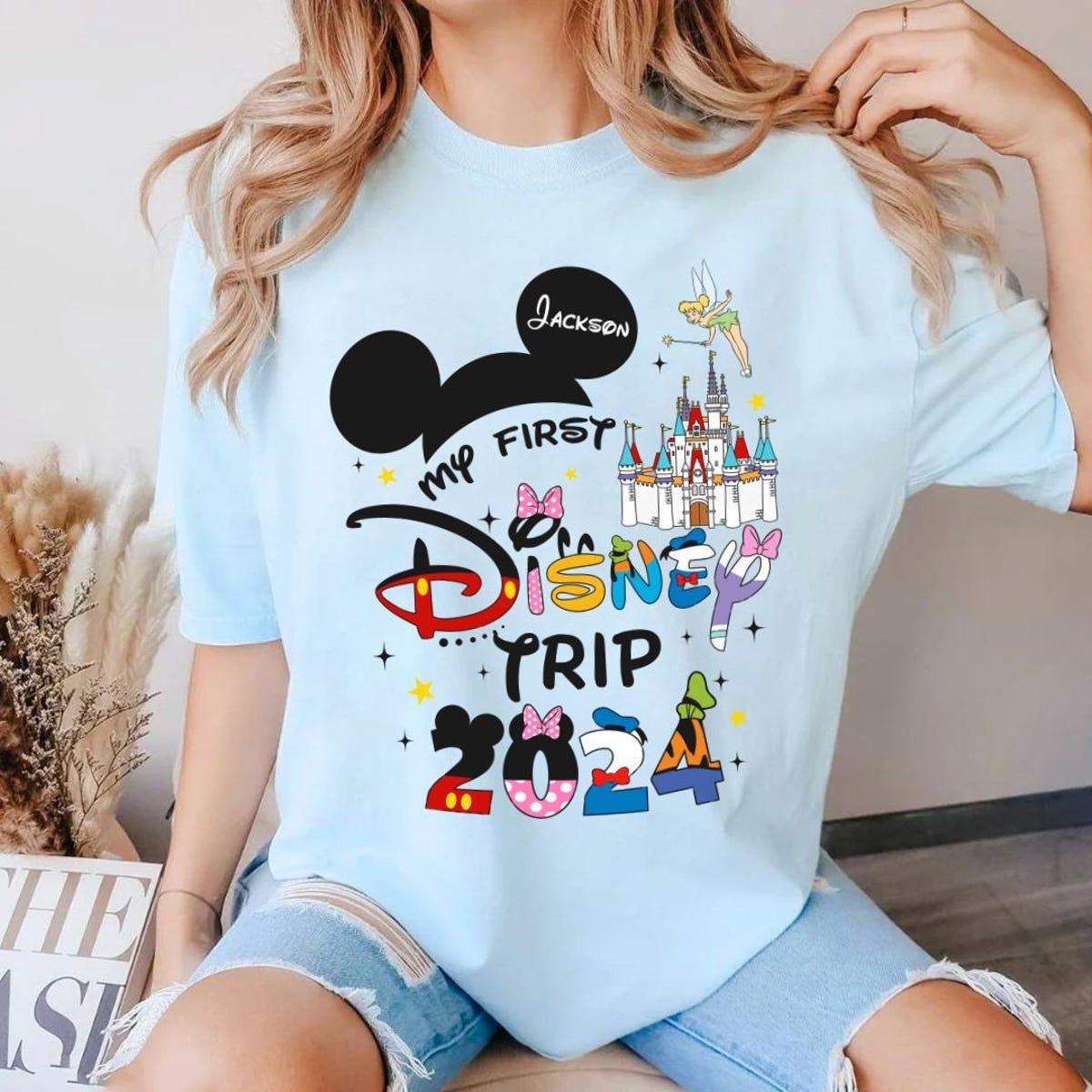 Personalized Disney Castle Mickey Minnie Ears Shirt 3