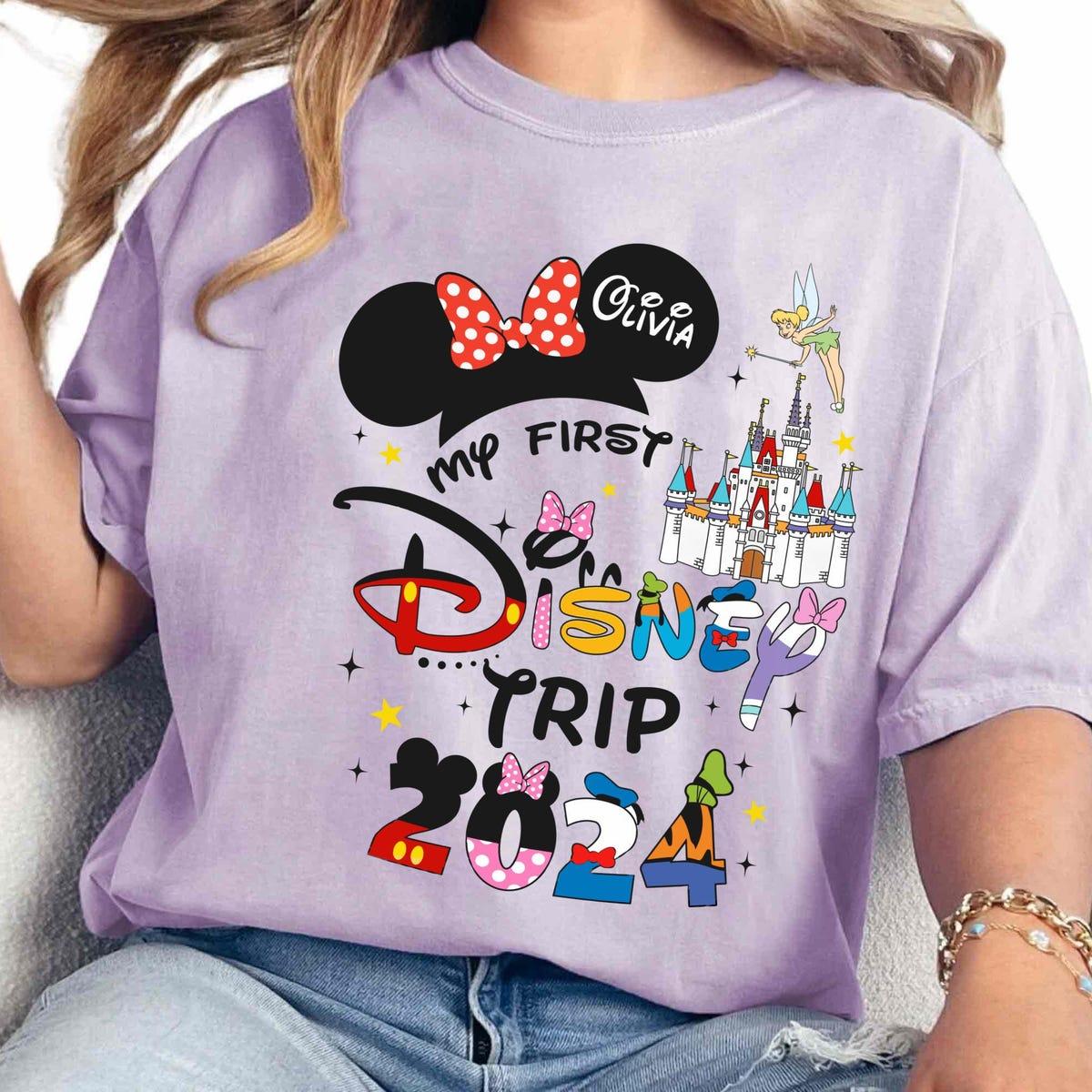 Personalized Disney Castle Mickey Minnie Ears Shirt 4