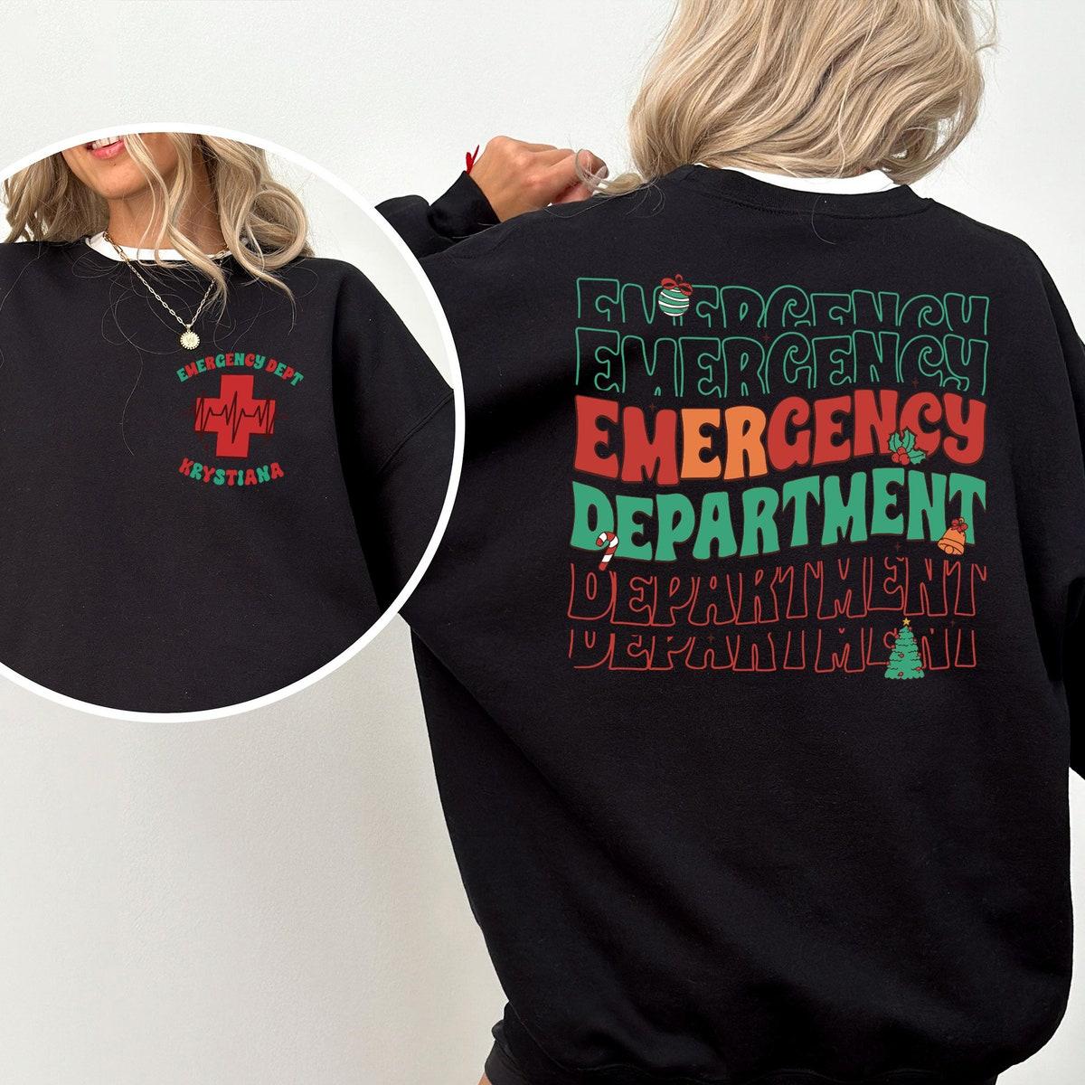 Personalized Emergency Department Christmas Shirt 1