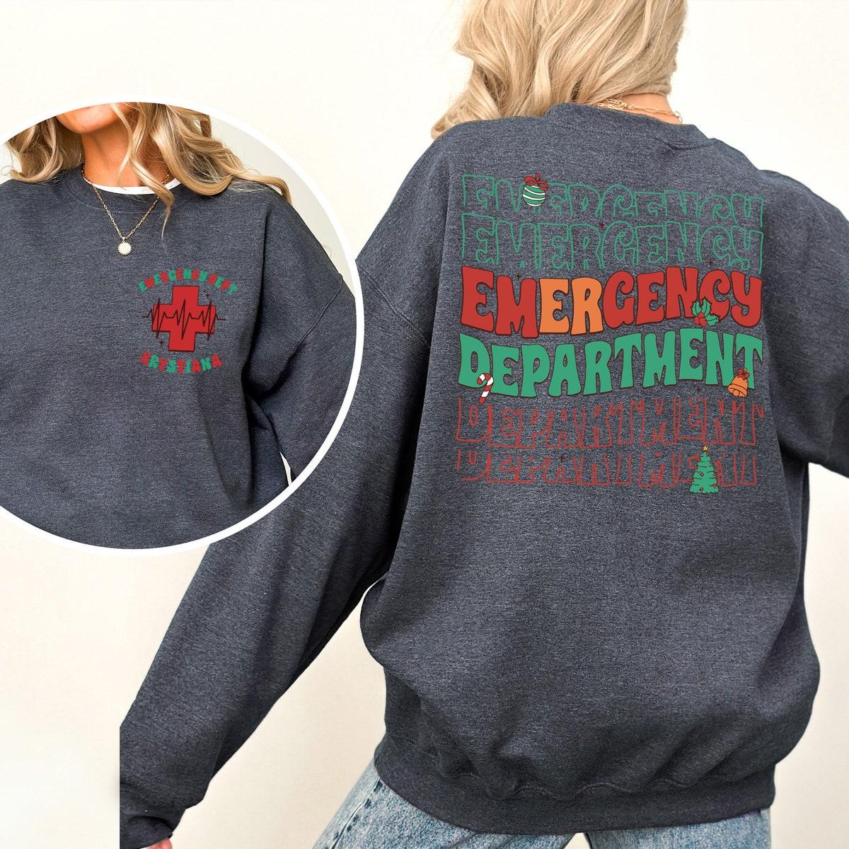 Personalized Emergency Department Christmas Shirt 3