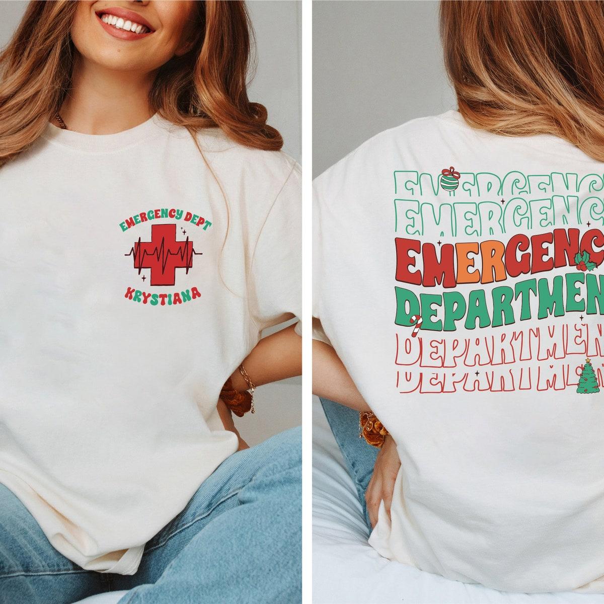 Personalized Emergency Department Christmas Shirt 4