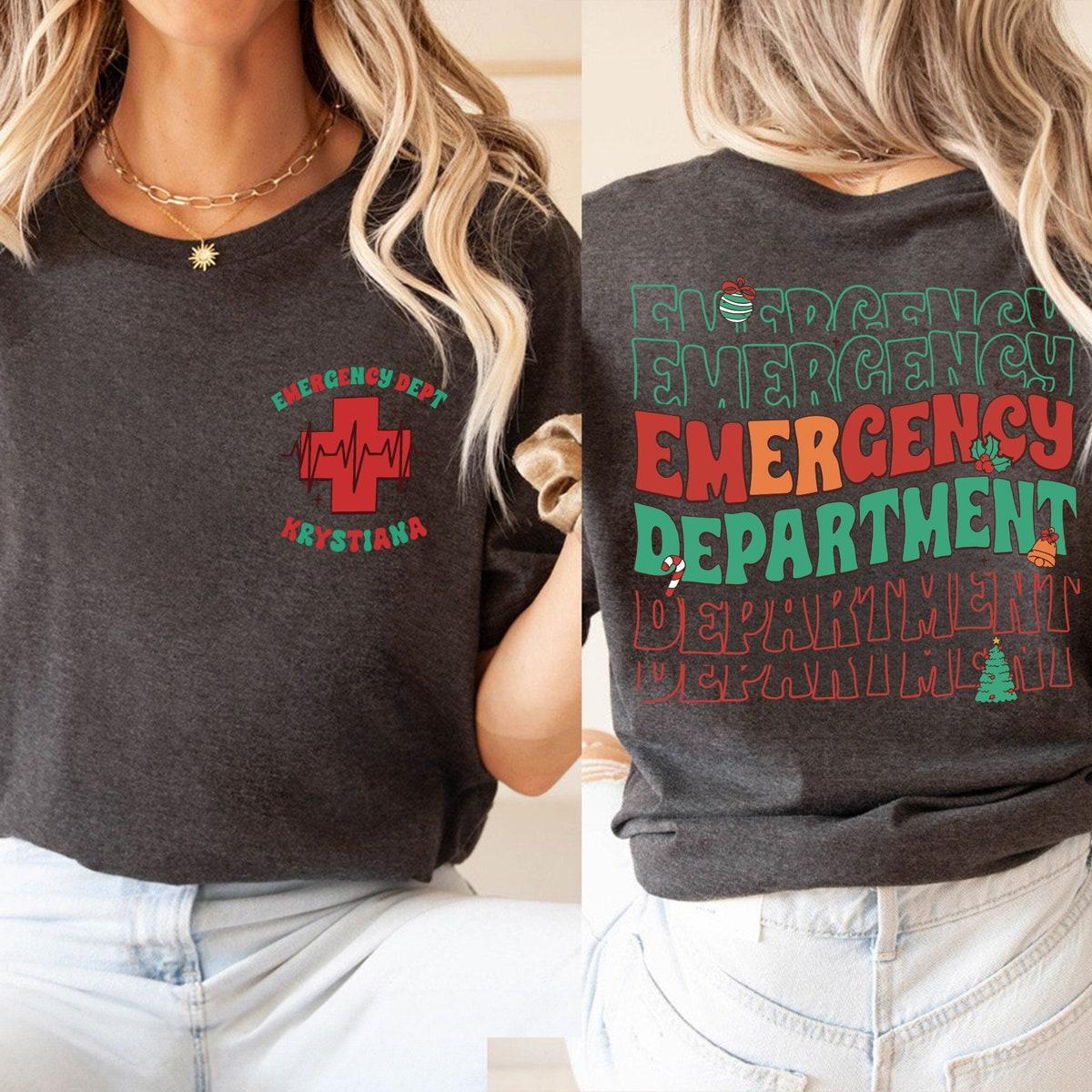 Personalized Emergency Department Christmas Shirt 5