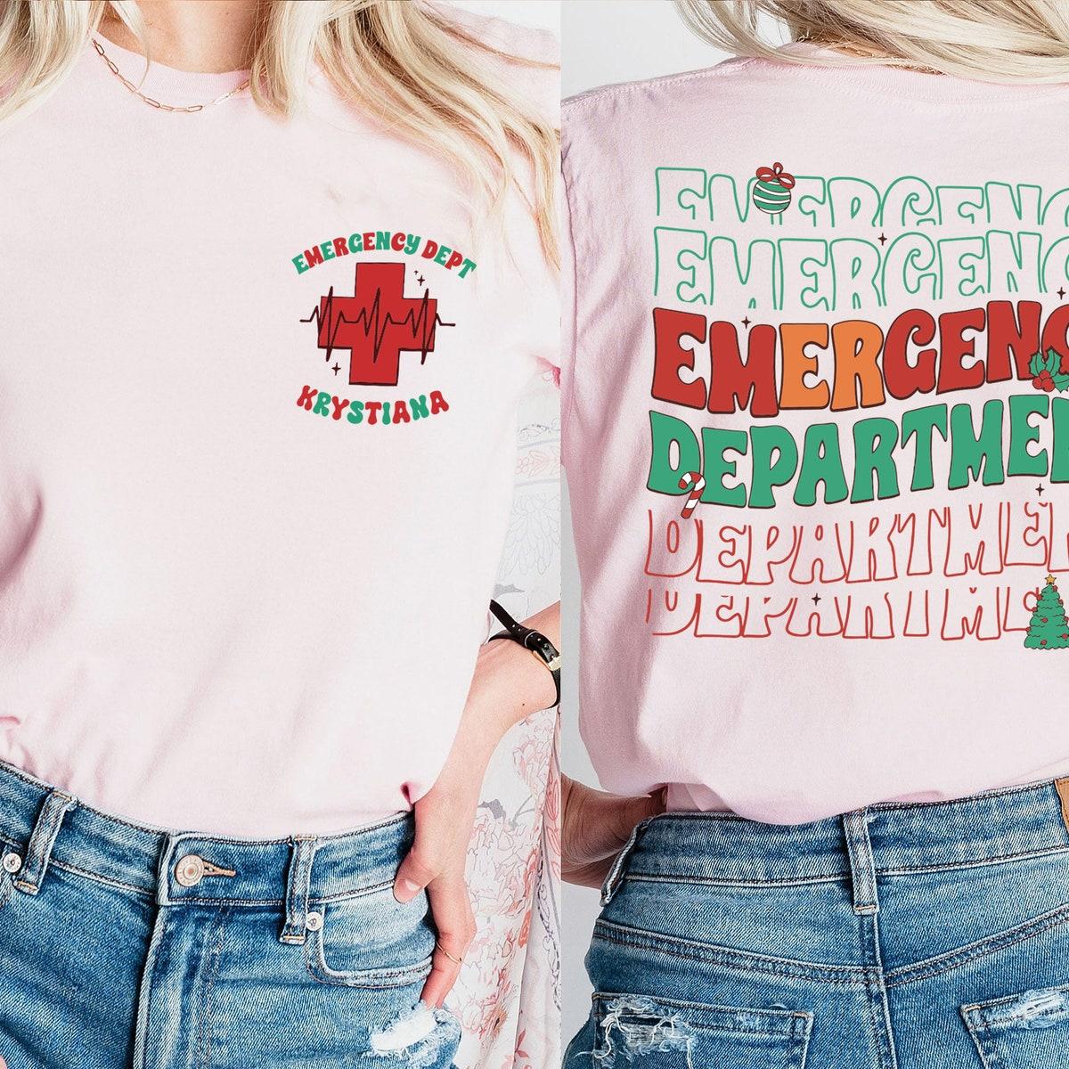 Personalized Emergency Department Christmas Shirt 6