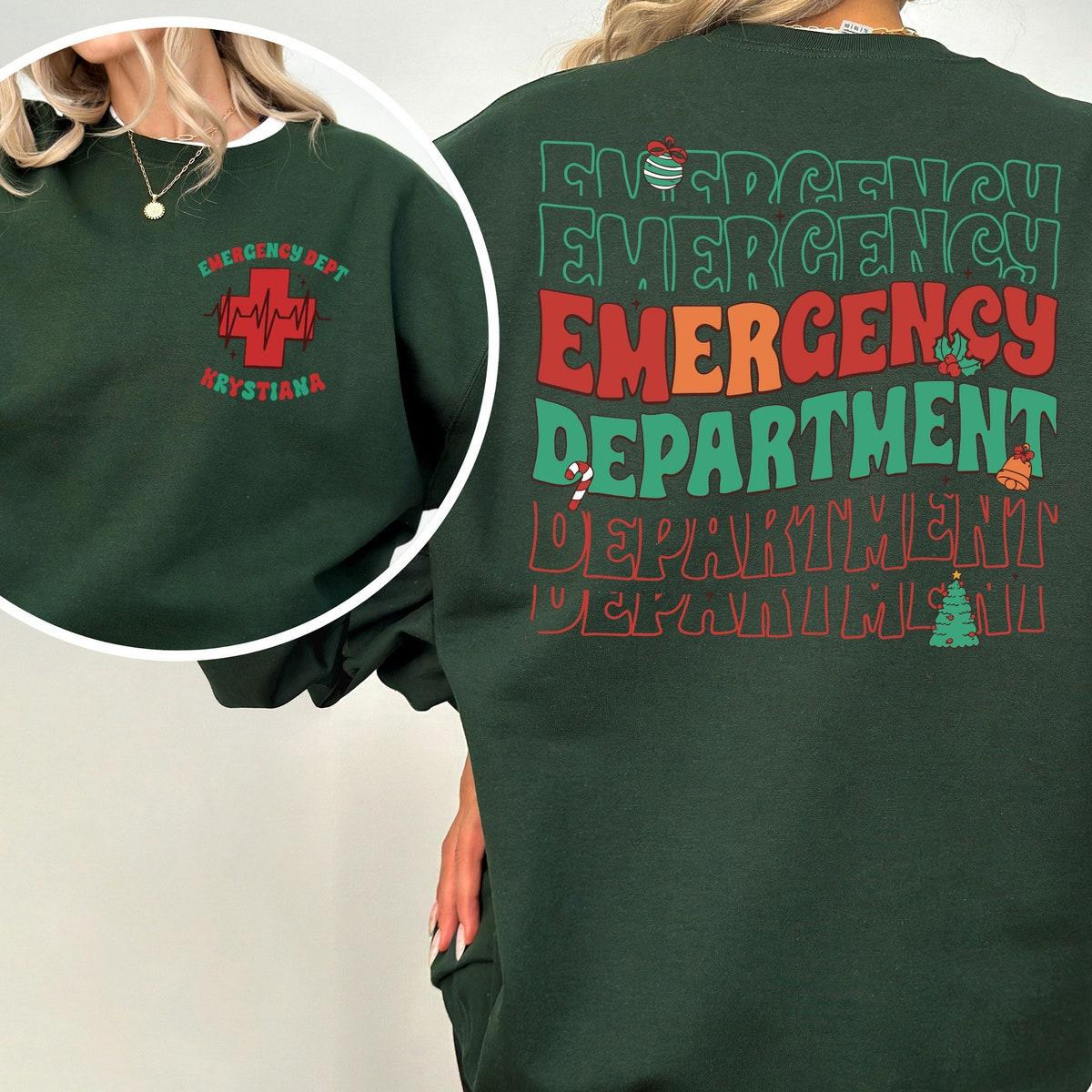 Personalized Emergency Department Christmas Shirt 7