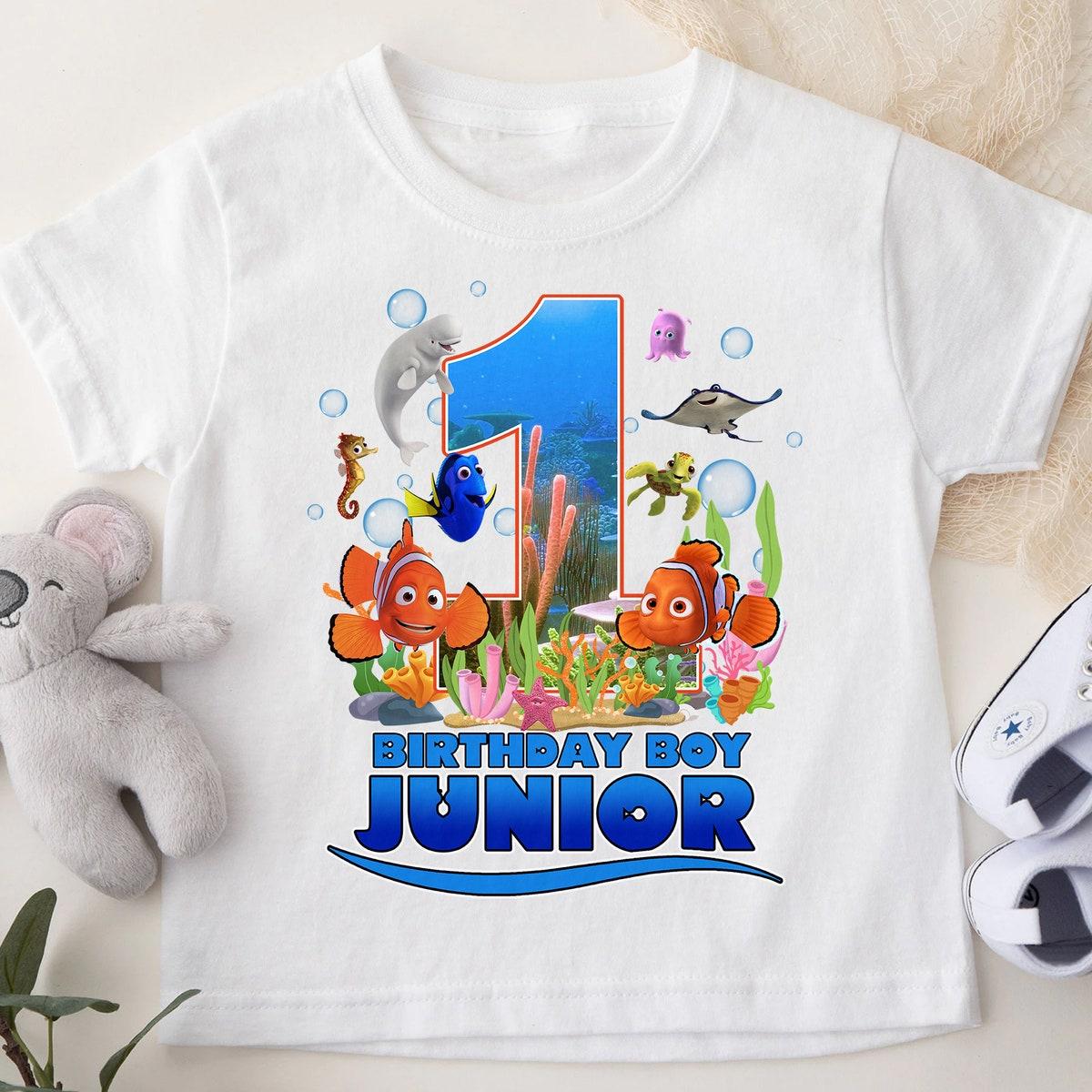 Personalized Finding Nemo Birthday Theme Party Shirt 3