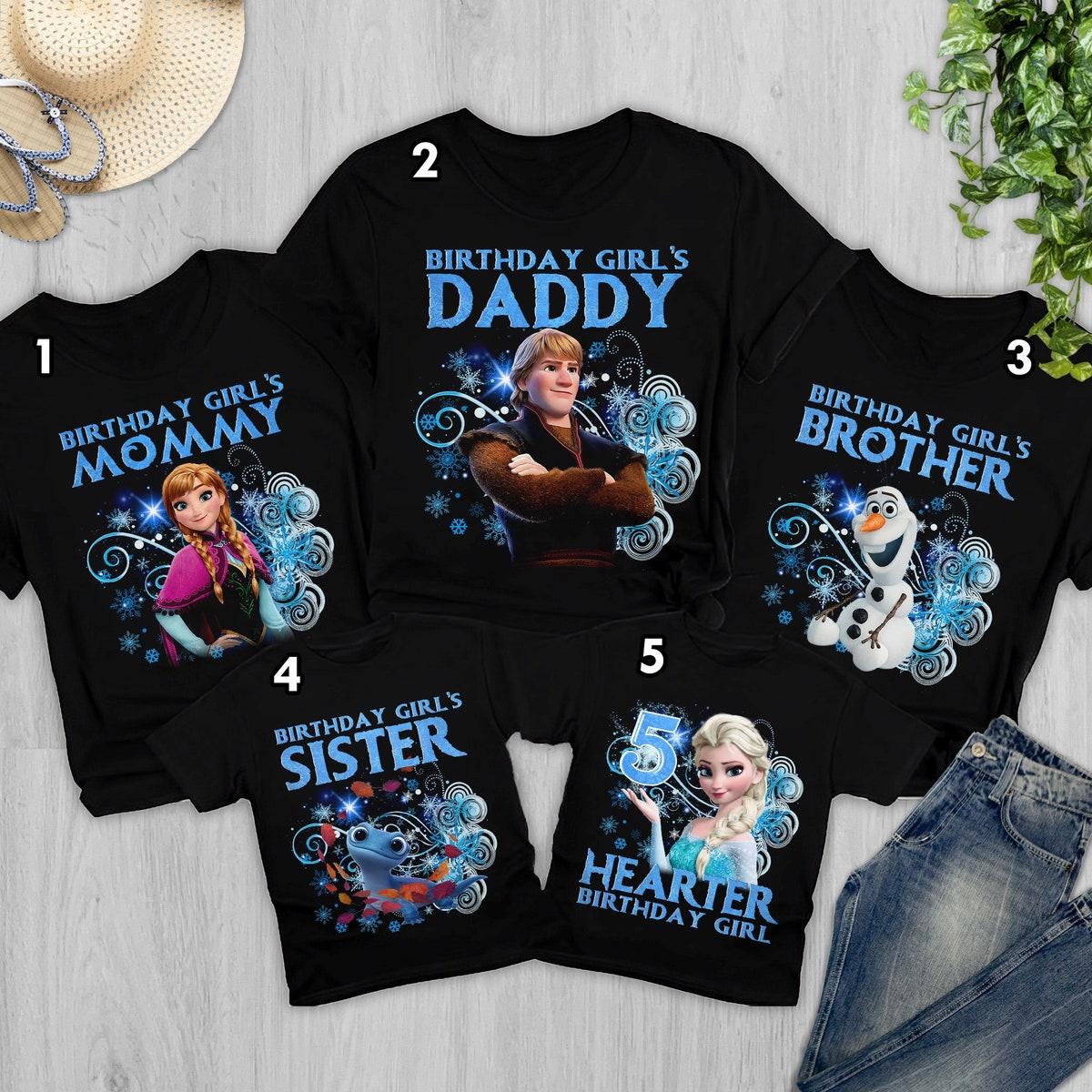 Personalized Frozen Birthday Matching Shirt 4