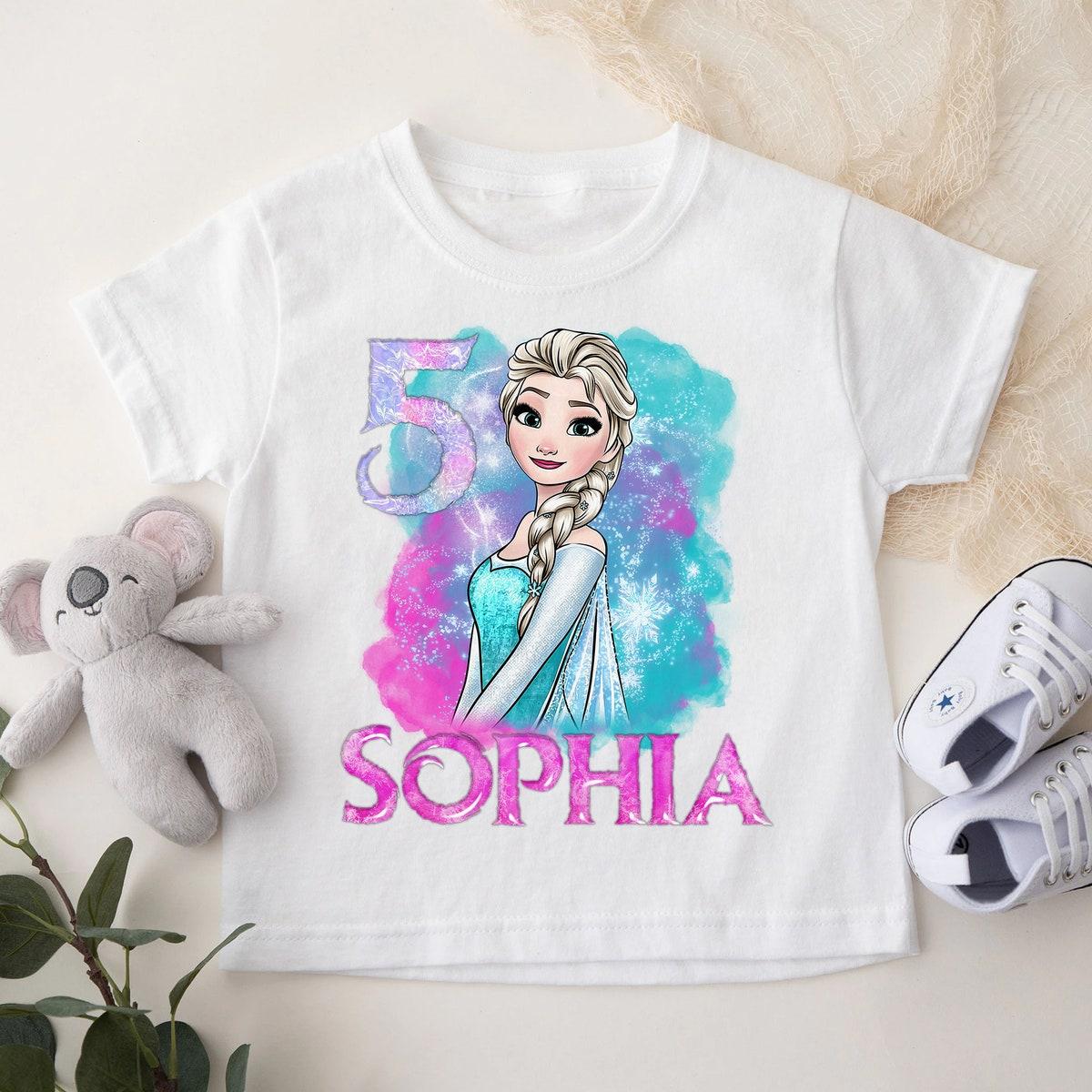 Personalized Frozen Elsa Birthday Family Matching Shirt 1