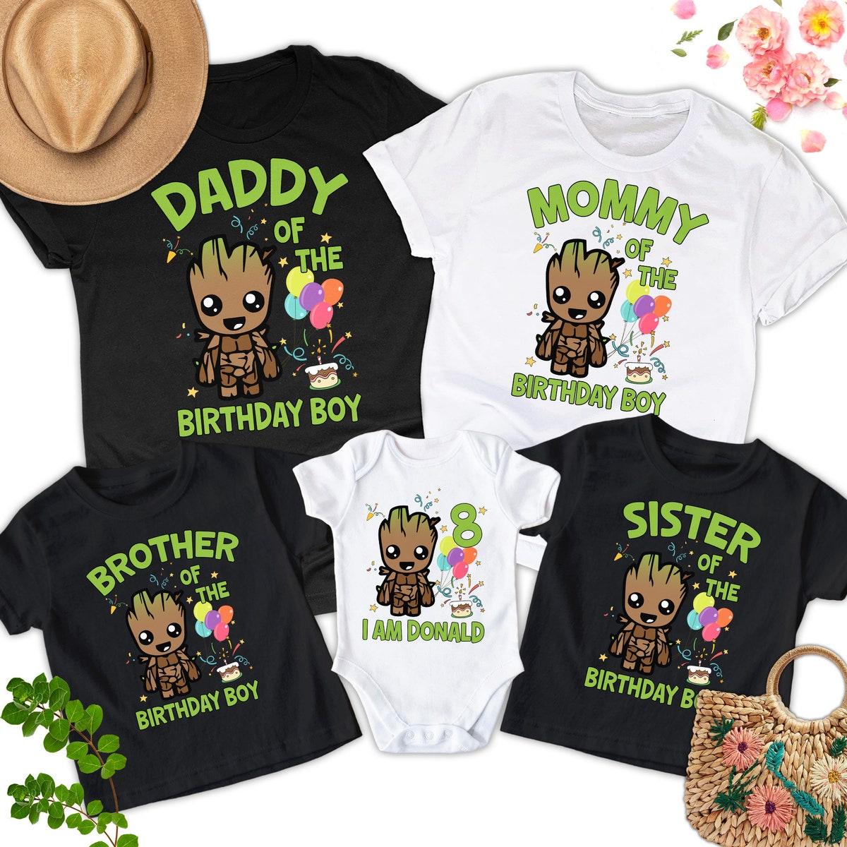 Personalized I Am Groot Birthday Boy Kid Shirt 1