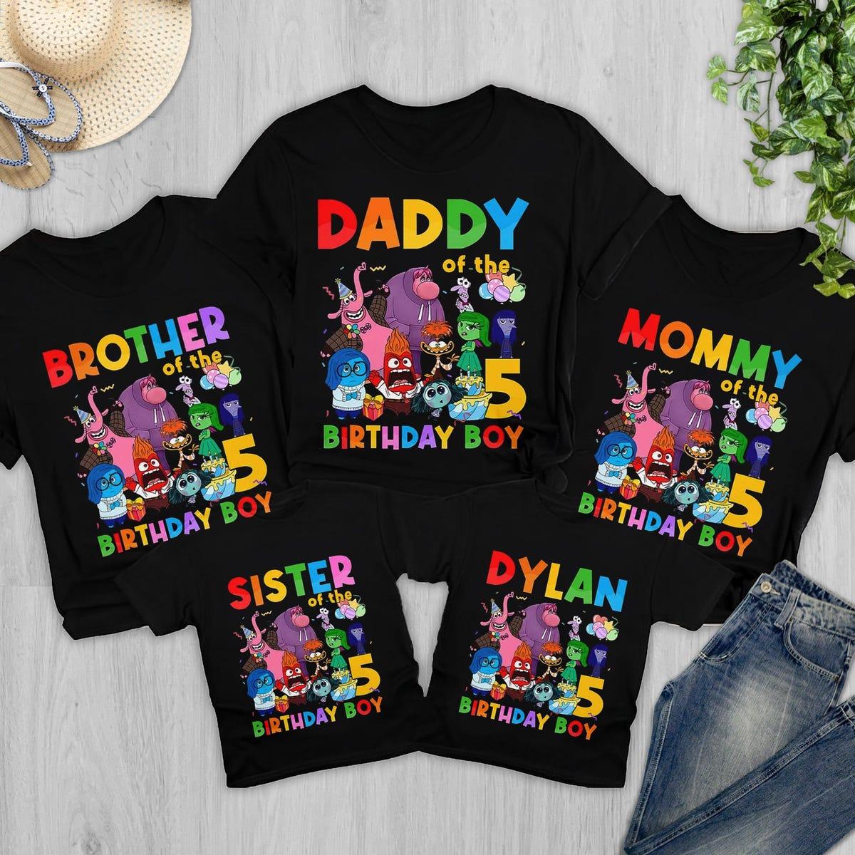 Personalized Inside Out Birthday Boy Theme Family Matching Shirt 2