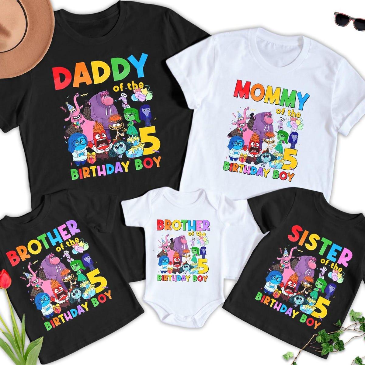 Personalized Inside Out Birthday Boy Theme Family Matching Shirt 3