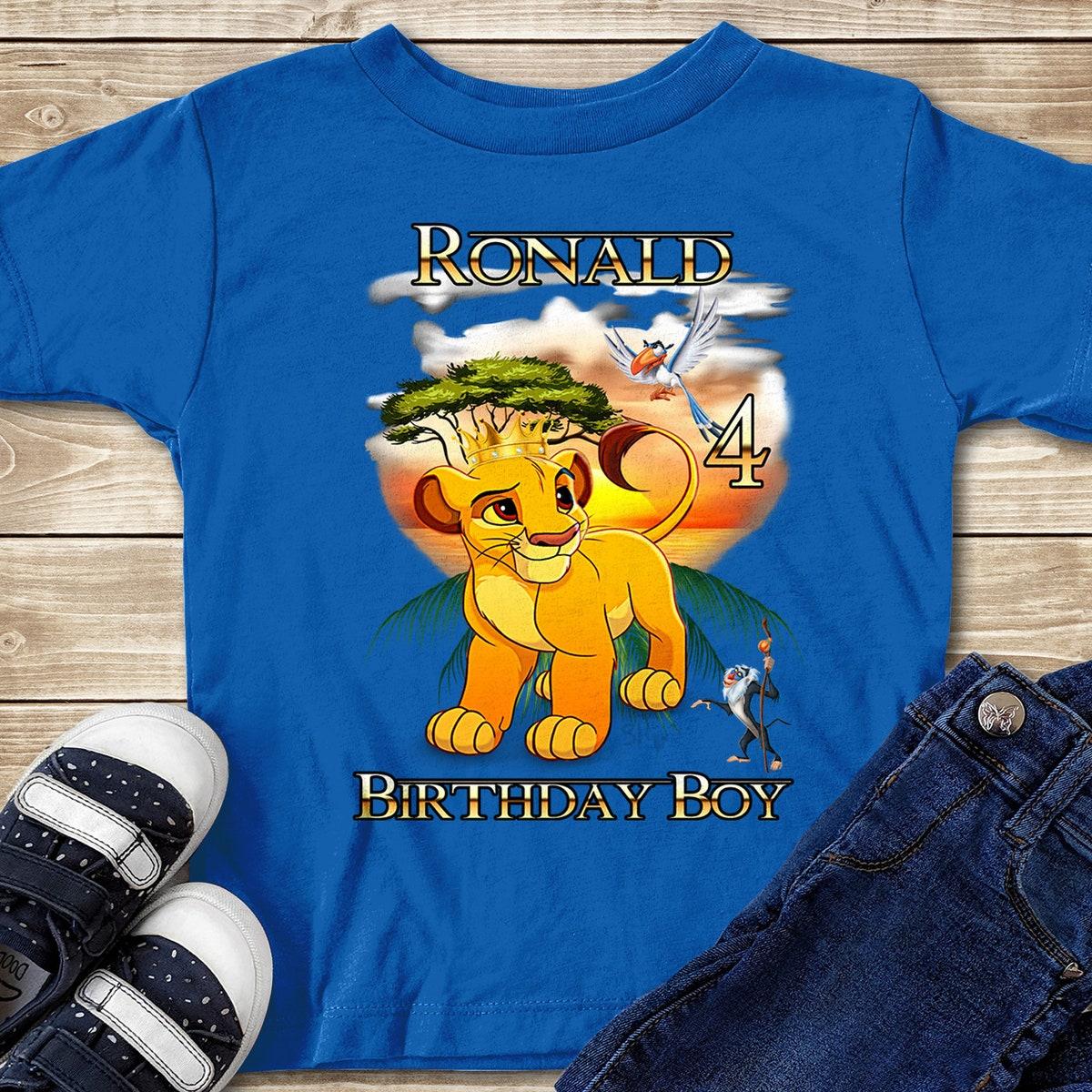 Personalized Lion King Family Birthday Simba Birthday Boy Girl Matching Shirt 3