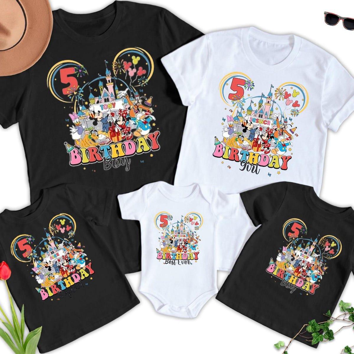 Personalized Mickey And Friends Birthday Matching Shirt 2