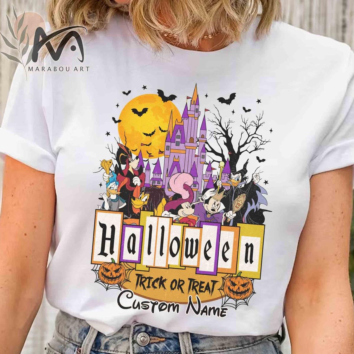 Personalized Mickey And Friends Trick Or Treat Halloween Shirt 1