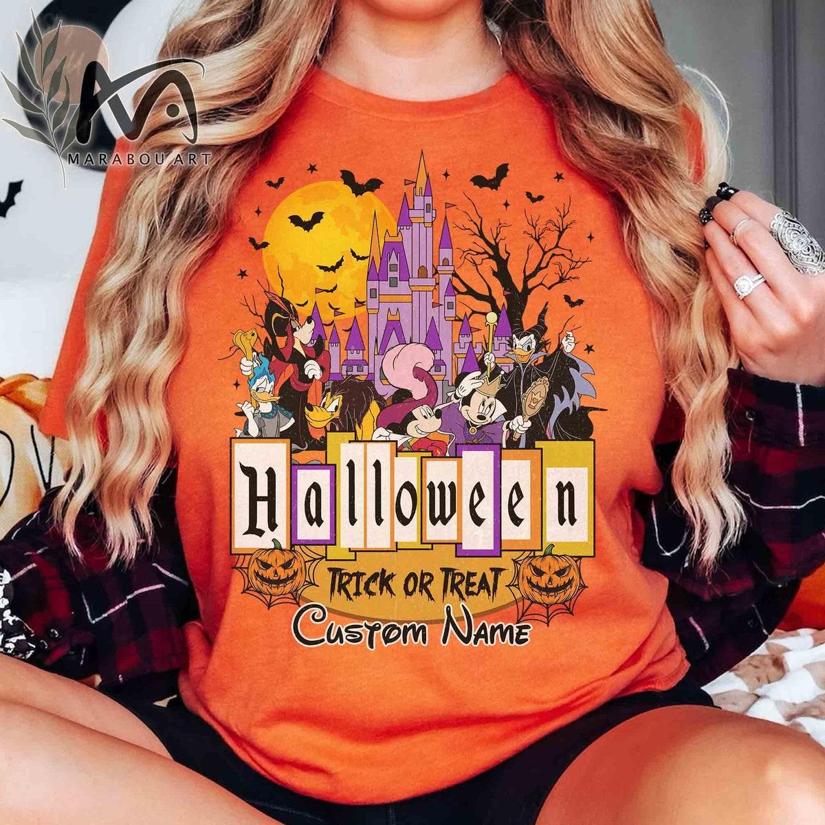 Personalized Mickey And Friends Trick Or Treat Halloween Shirt 2