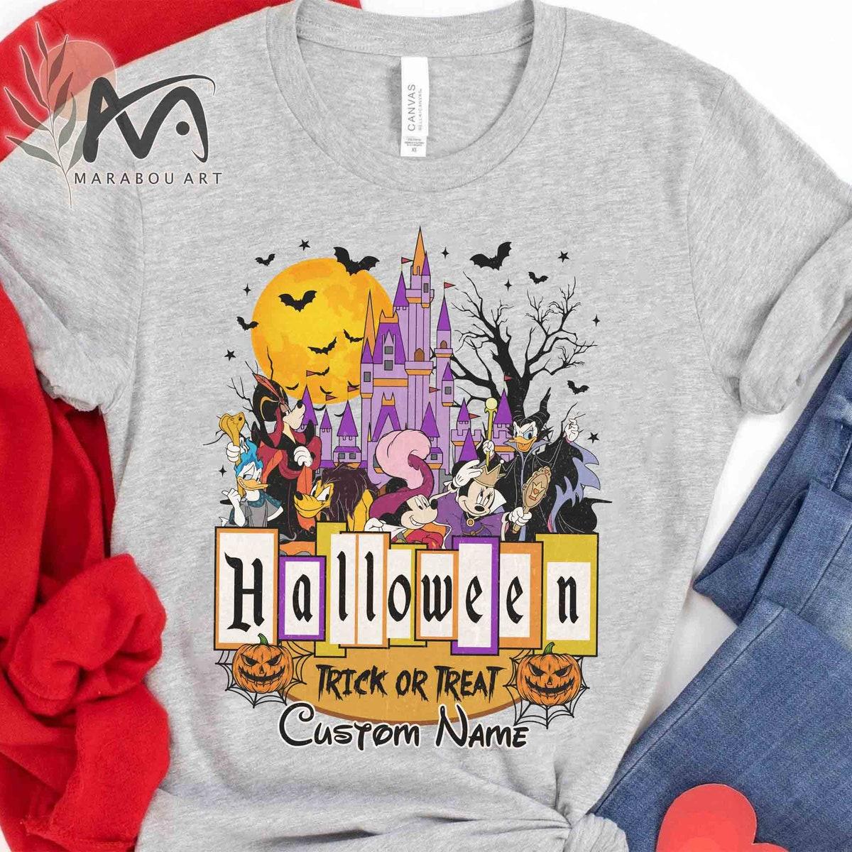 Personalized Mickey And Friends Trick Or Treat Halloween Shirt 3