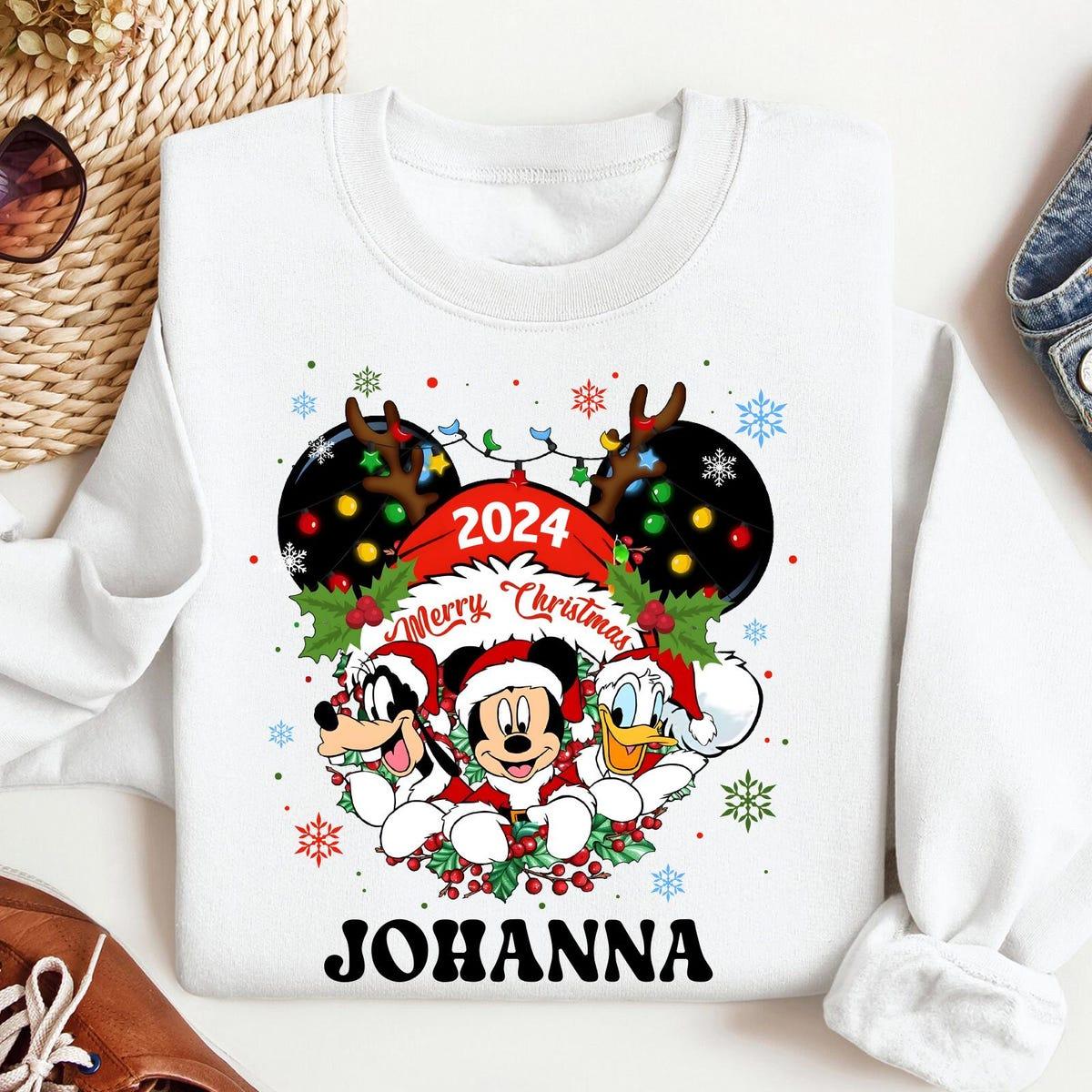 Personalized Mickey Mouse Donald Duck And Goofy Christmas Tree Shirt 1