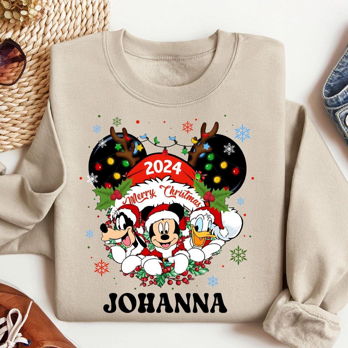 Personalized Mickey Mouse Donald Duck And Goofy Christmas Tree Shirt 3