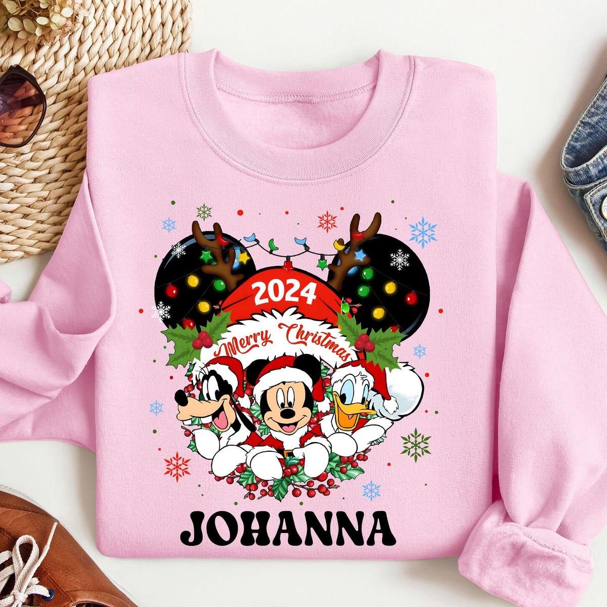 Personalized Mickey Mouse Donald Duck And Goofy Christmas Tree Shirt 4