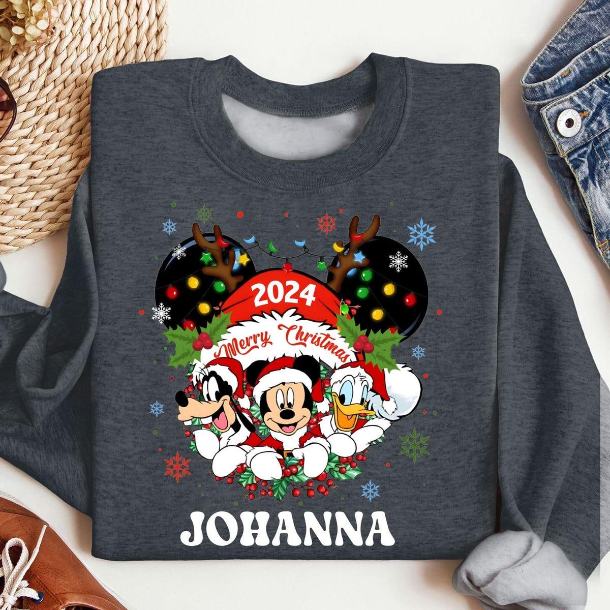 Personalized Mickey Mouse Donald Duck And Goofy Christmas Tree Shirt 5