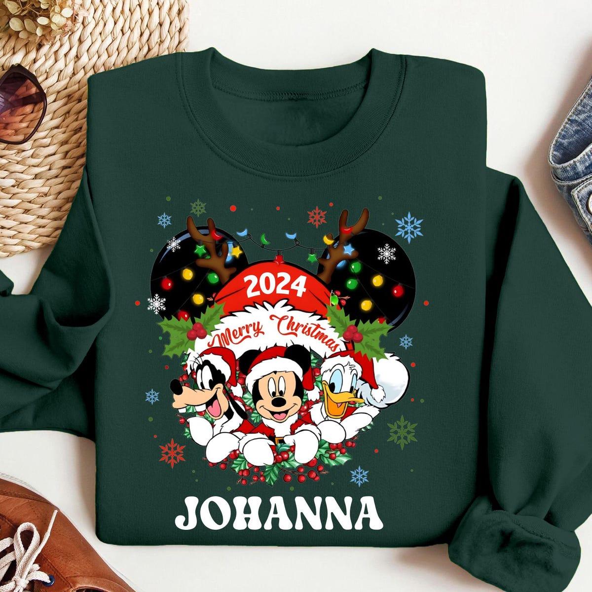 Personalized Mickey Mouse Donald Duck And Goofy Christmas Tree Shirt 6