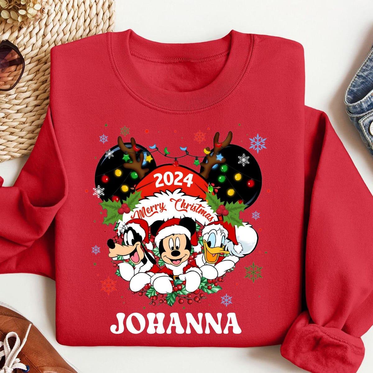 Personalized Mickey Mouse Donald Duck And Goofy Christmas Tree Shirt 7