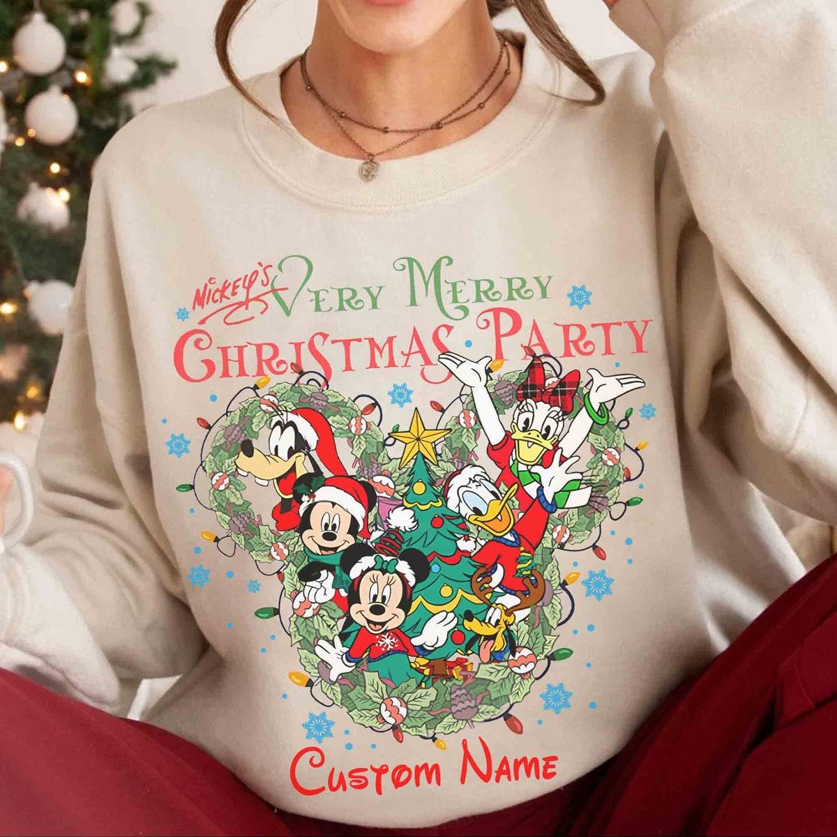 Personalized Mickey's Very Merry Christmas Party Shirt 1