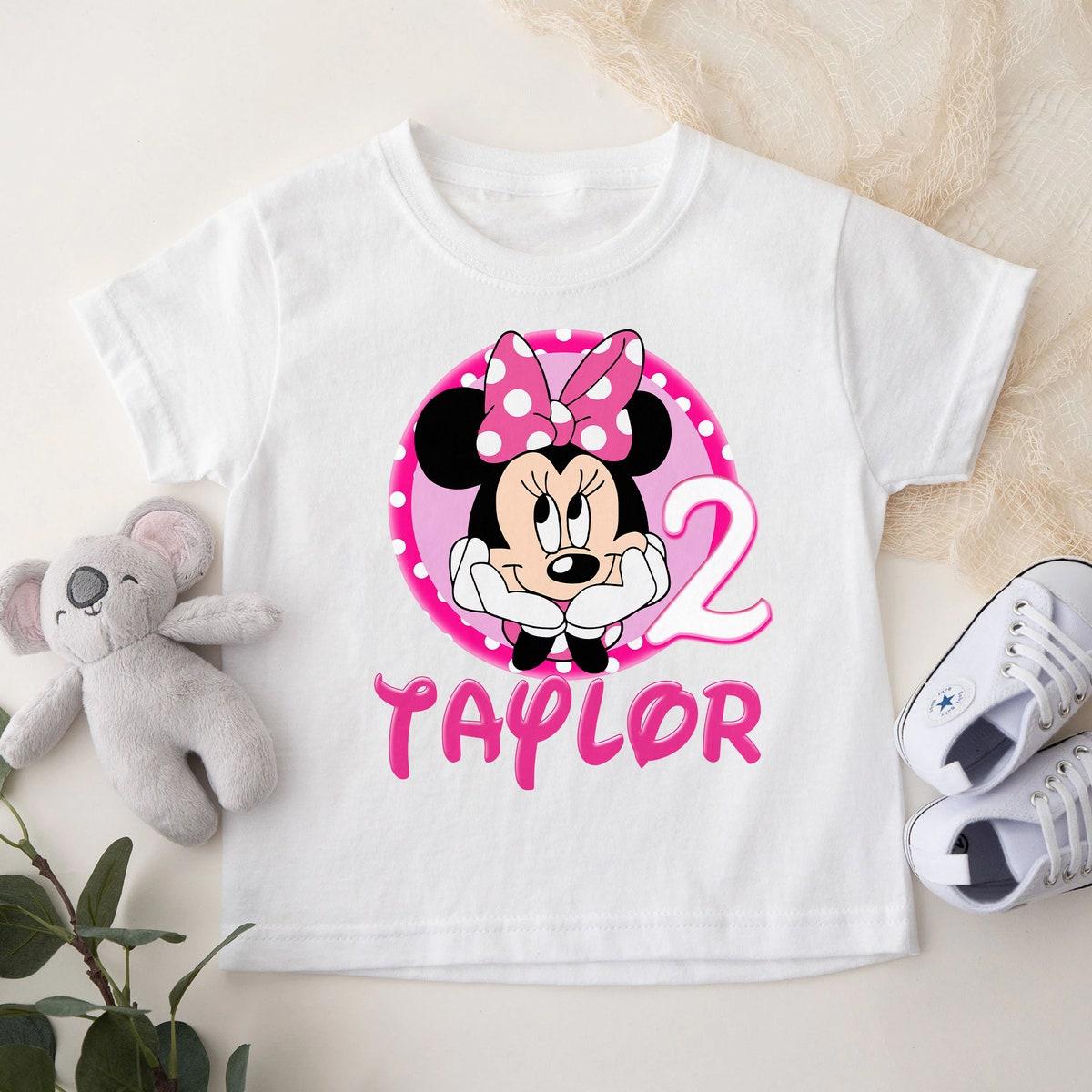 Personalized Minnie Mouse Birthday Girl Shirt 2