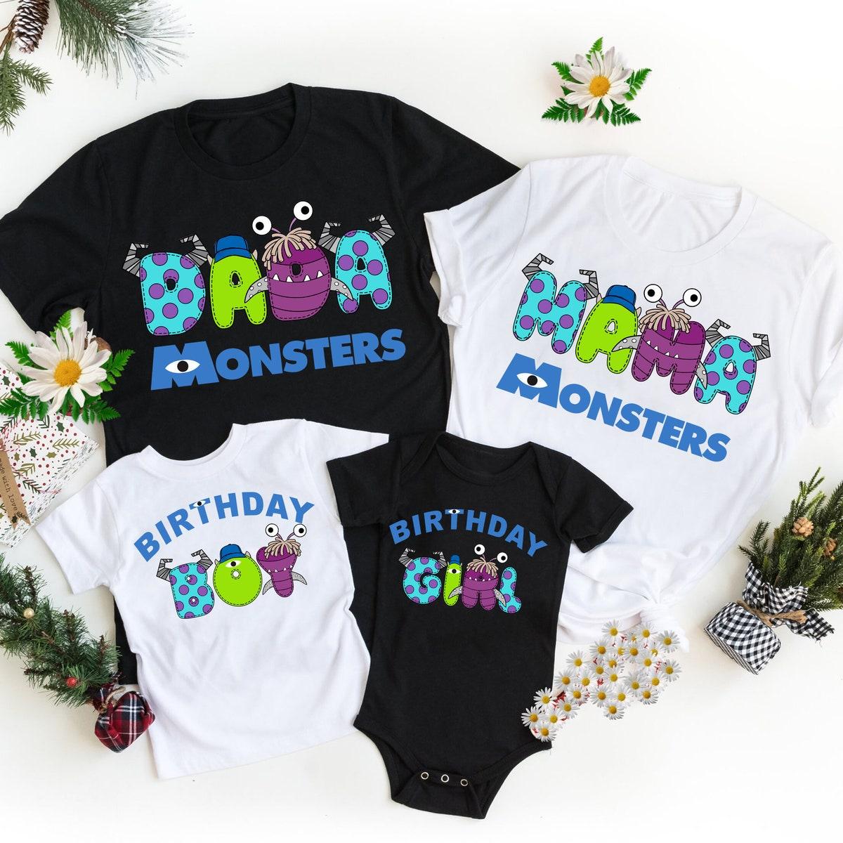 Personalized Monsters Inc Birthday Family Custom Monster Family Matching Shirt 1