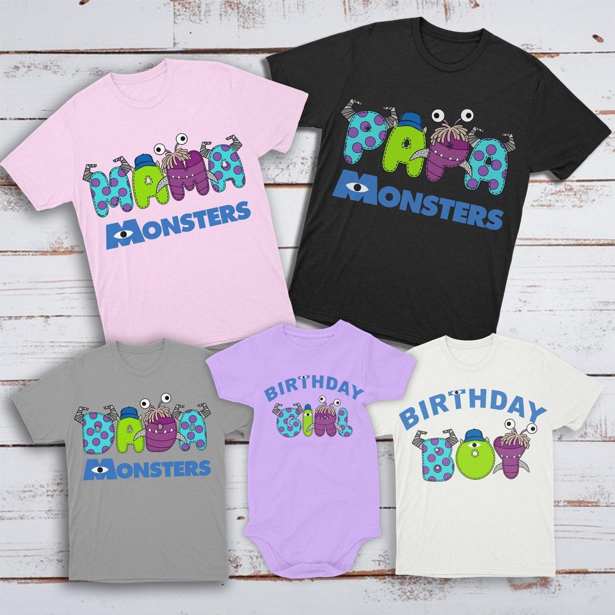 Personalized Monsters Inc Birthday Family Custom Monster Family Matching Shirt 2