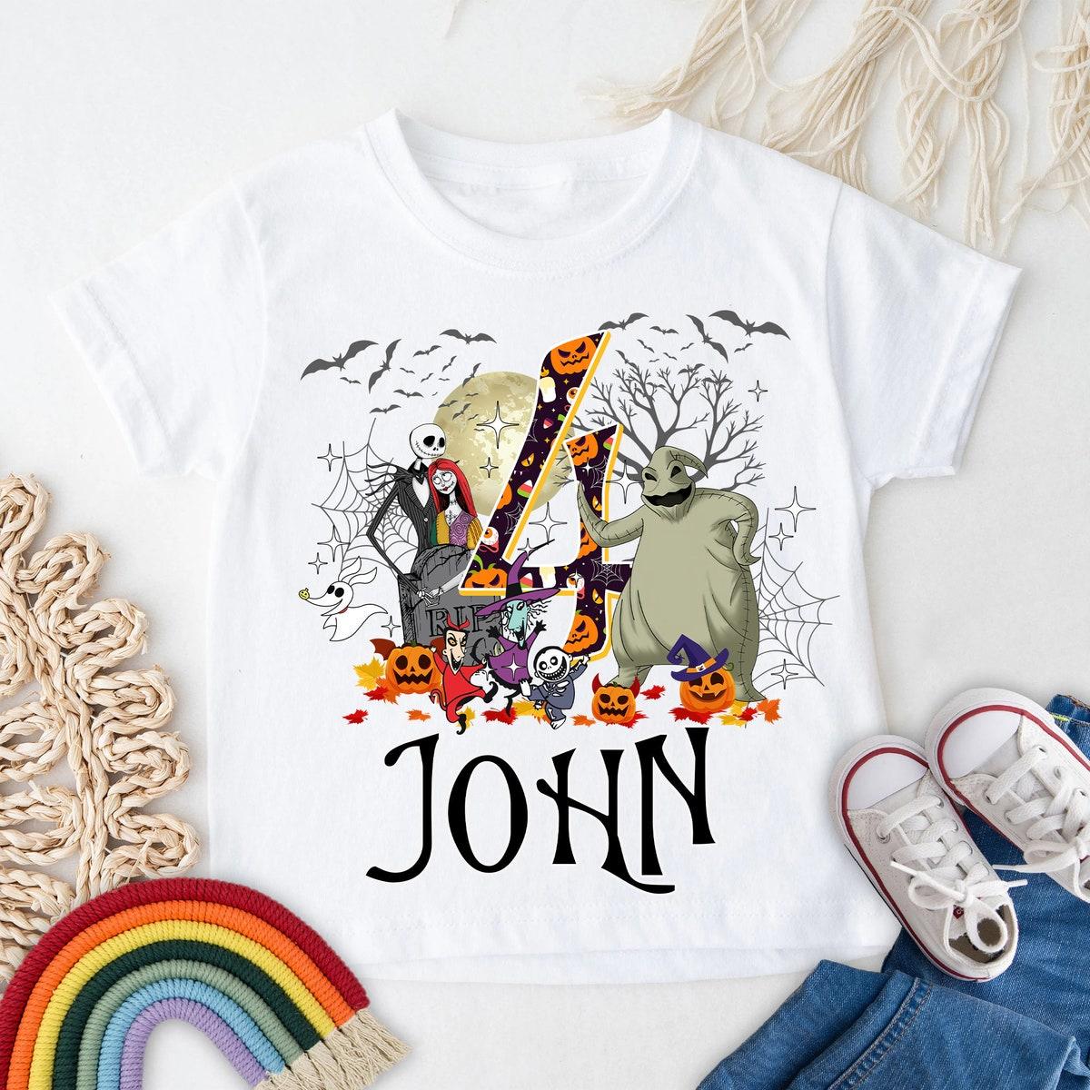 Personalized Nightmare Before Christmas Birthday Family Shirt 3