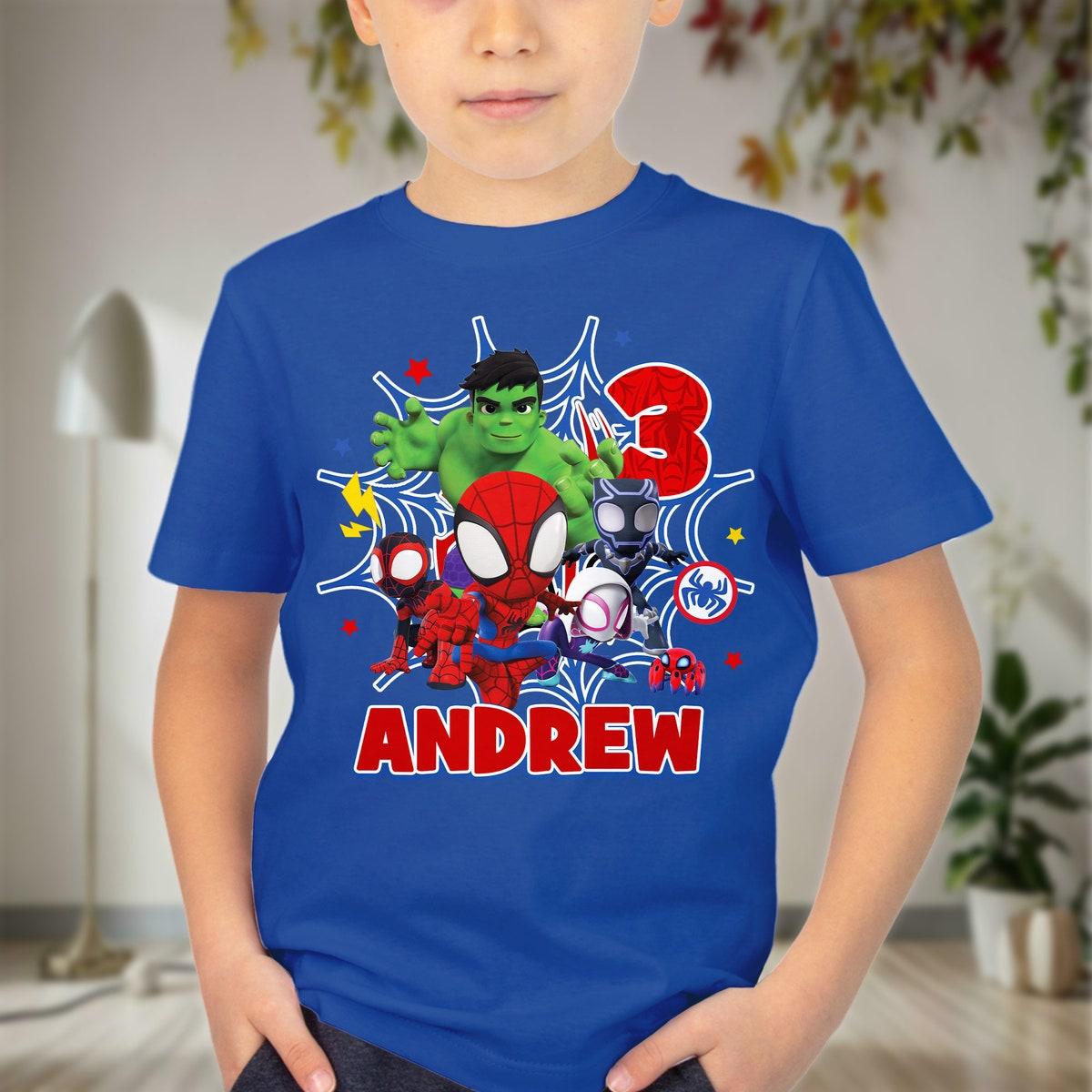 Personalized Spider And Amazing Friends Birthday Shirt 1