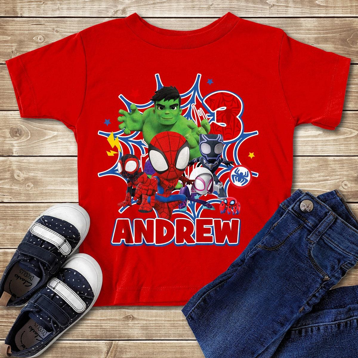 Personalized Spider And Amazing Friends Birthday Shirt 2