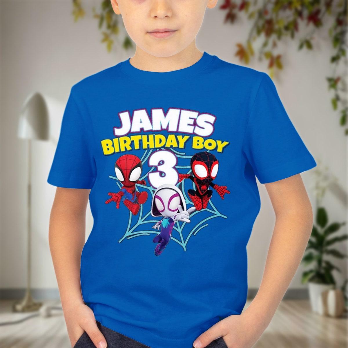 Personalized Spider And His Amazing Friends Birthday Boy Shirt 1