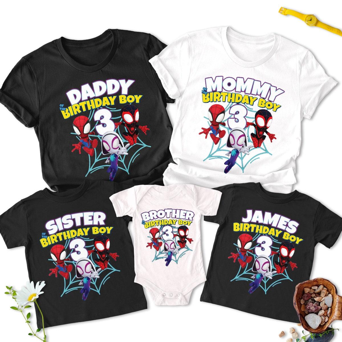 Personalized Spider And His Amazing Friends Birthday Boy Shirt 2