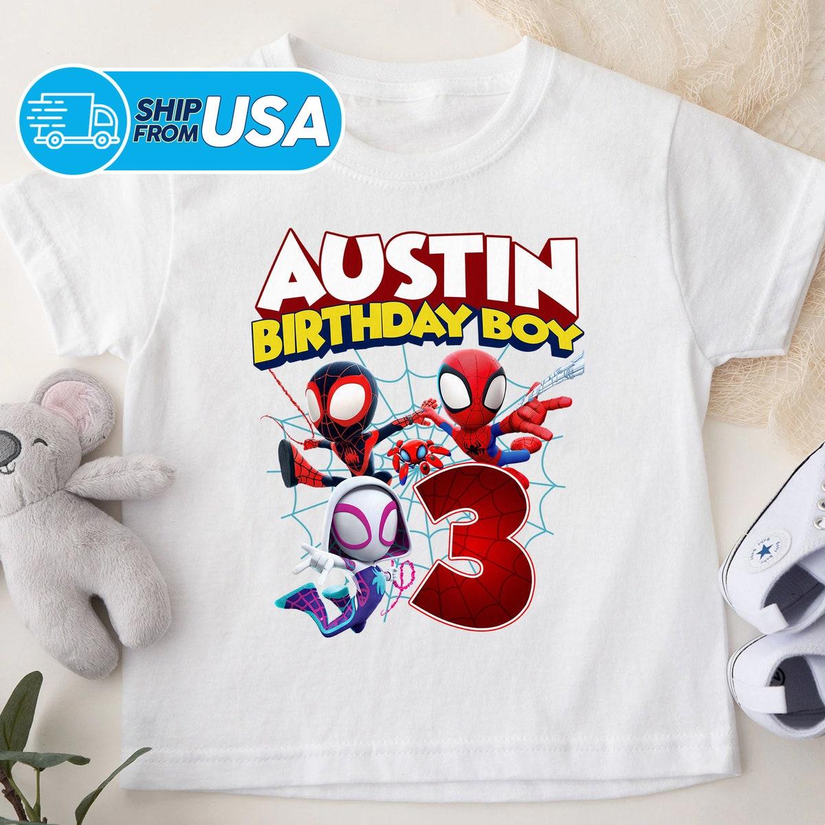 Personalized Spidey And His Amazing Friends Birthday Boy Shirt 2