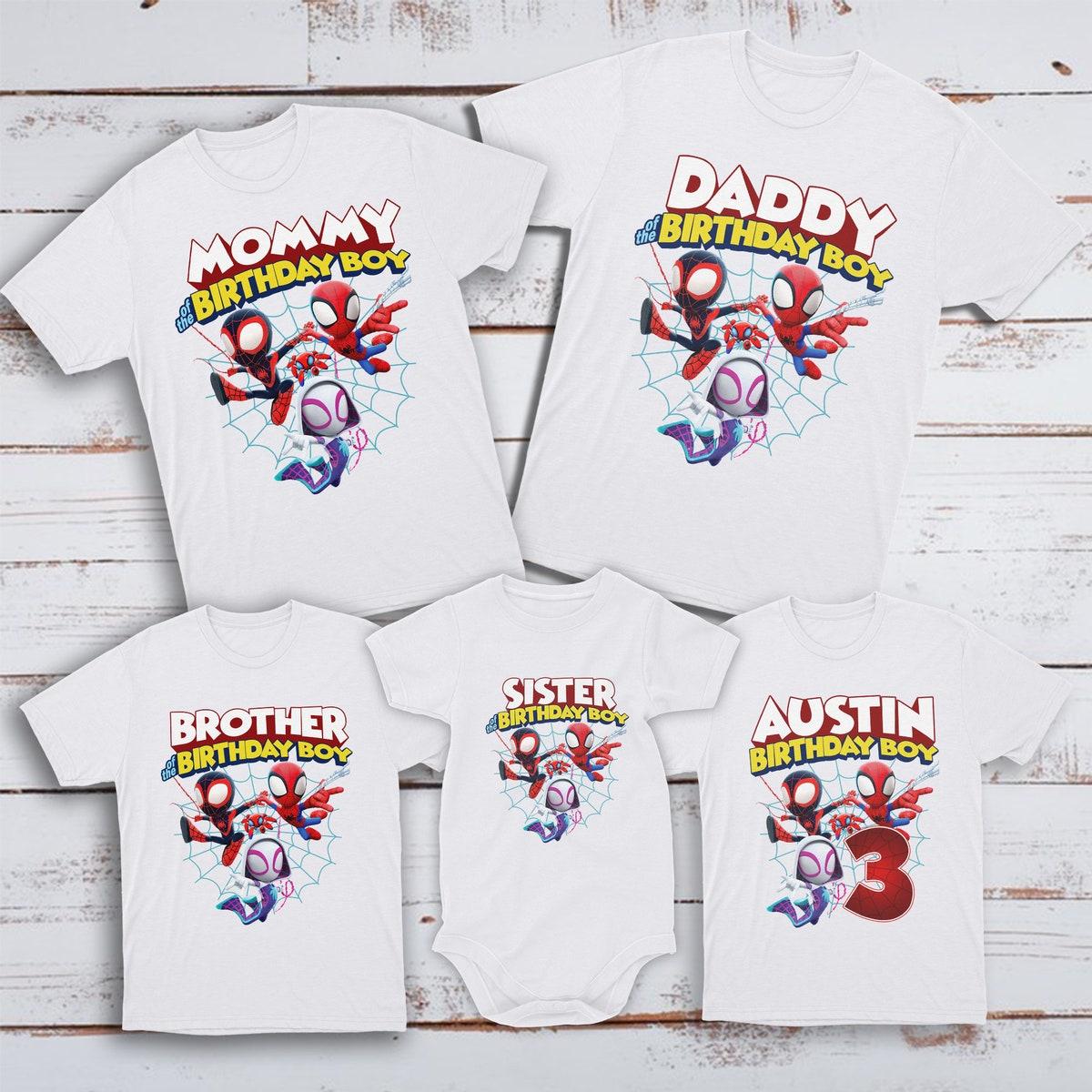 Personalized Spidey And His Amazing Friends Birthday Boy Shirt 3