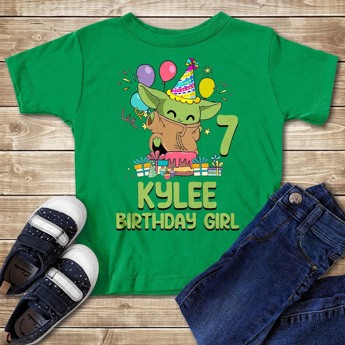 Personalized Star Wars Baby Yoda Birthday Shirt 1