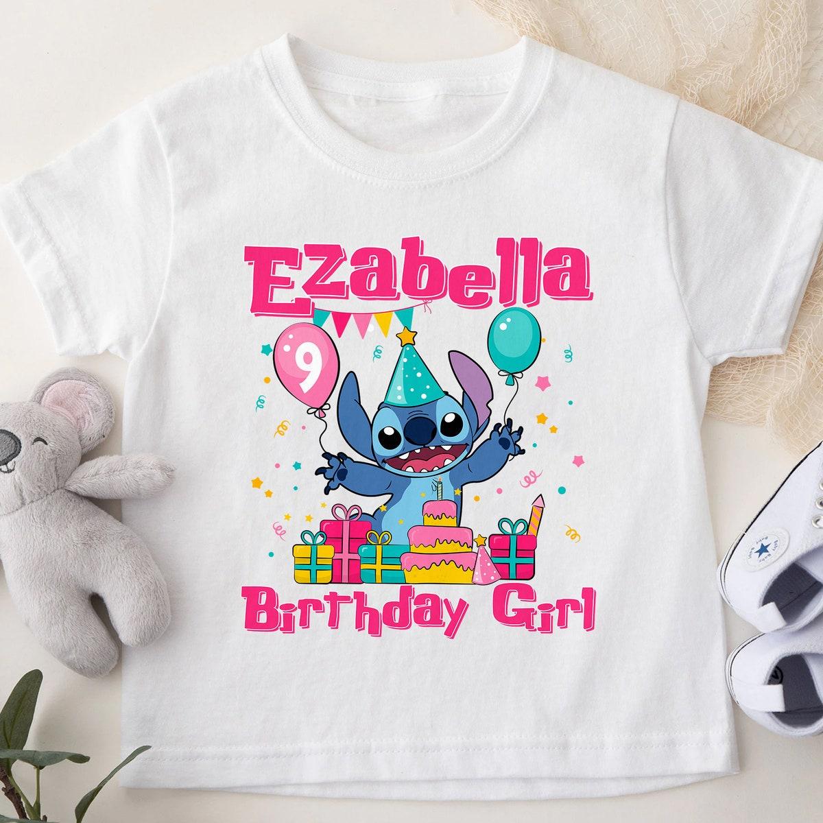 Personalized Stitch Birthday Boy Girl Matching Shirt 3