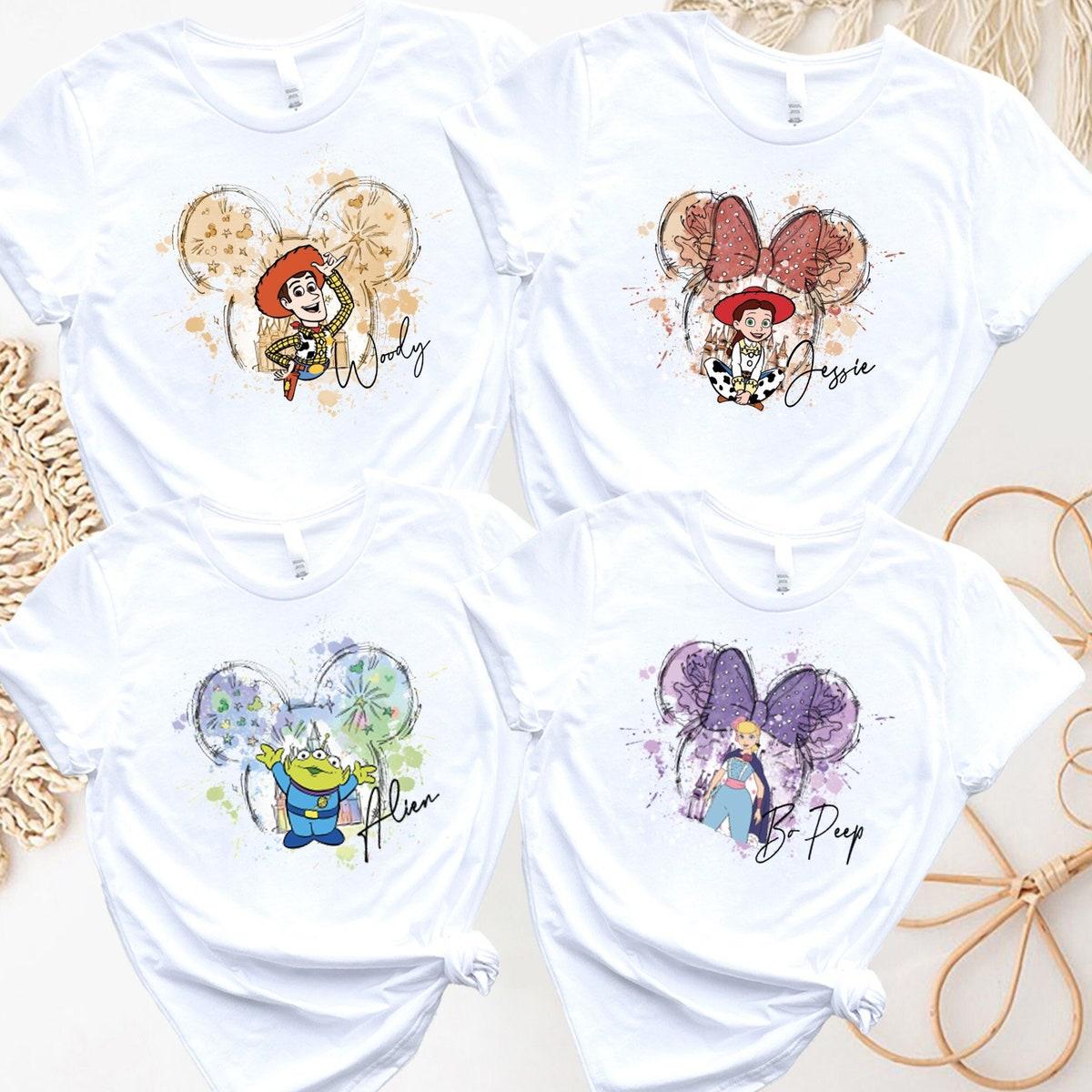 Personalized Watercolor Mickey Minnie Shirt 1