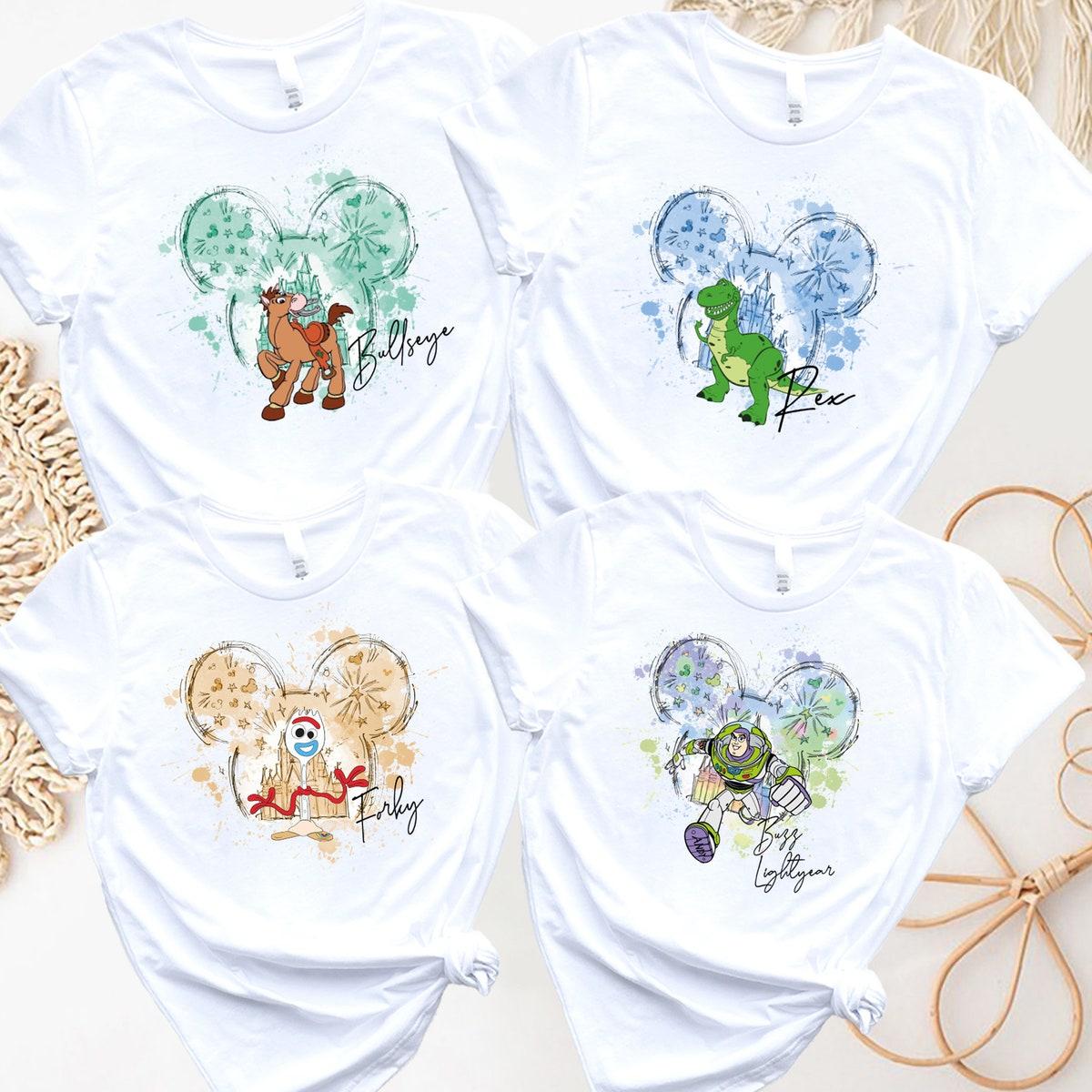 Personalized Watercolor Mickey Minnie Shirt 2