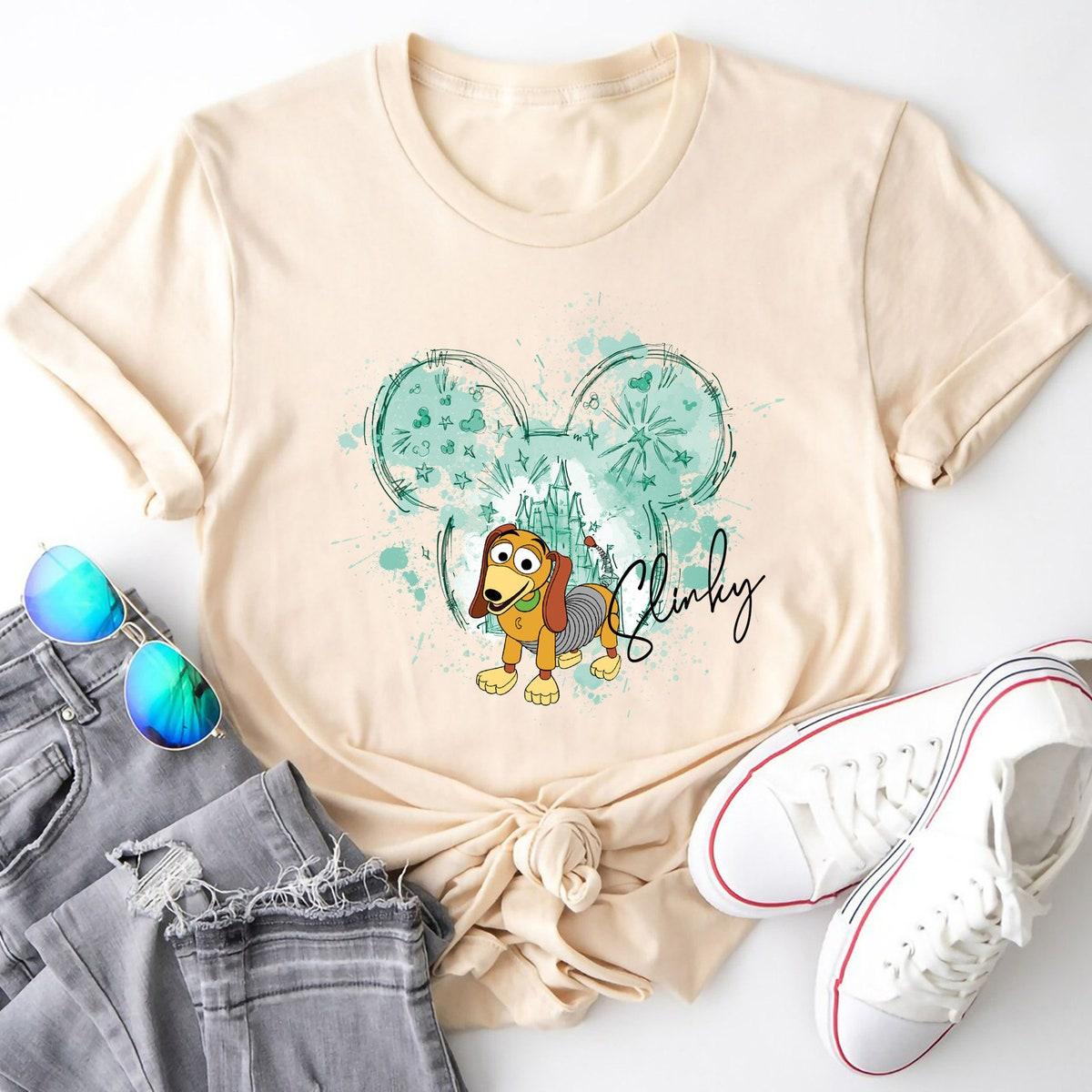 Personalized Watercolor Mickey Minnie Shirt 4