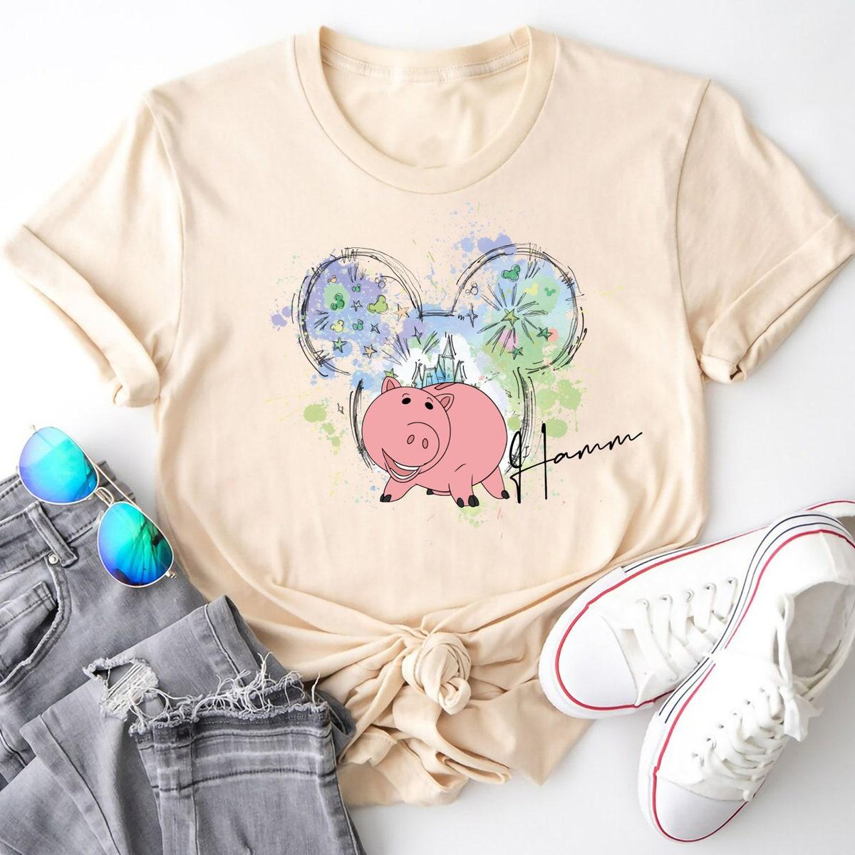 Personalized Watercolor Mickey Minnie Shirt 5