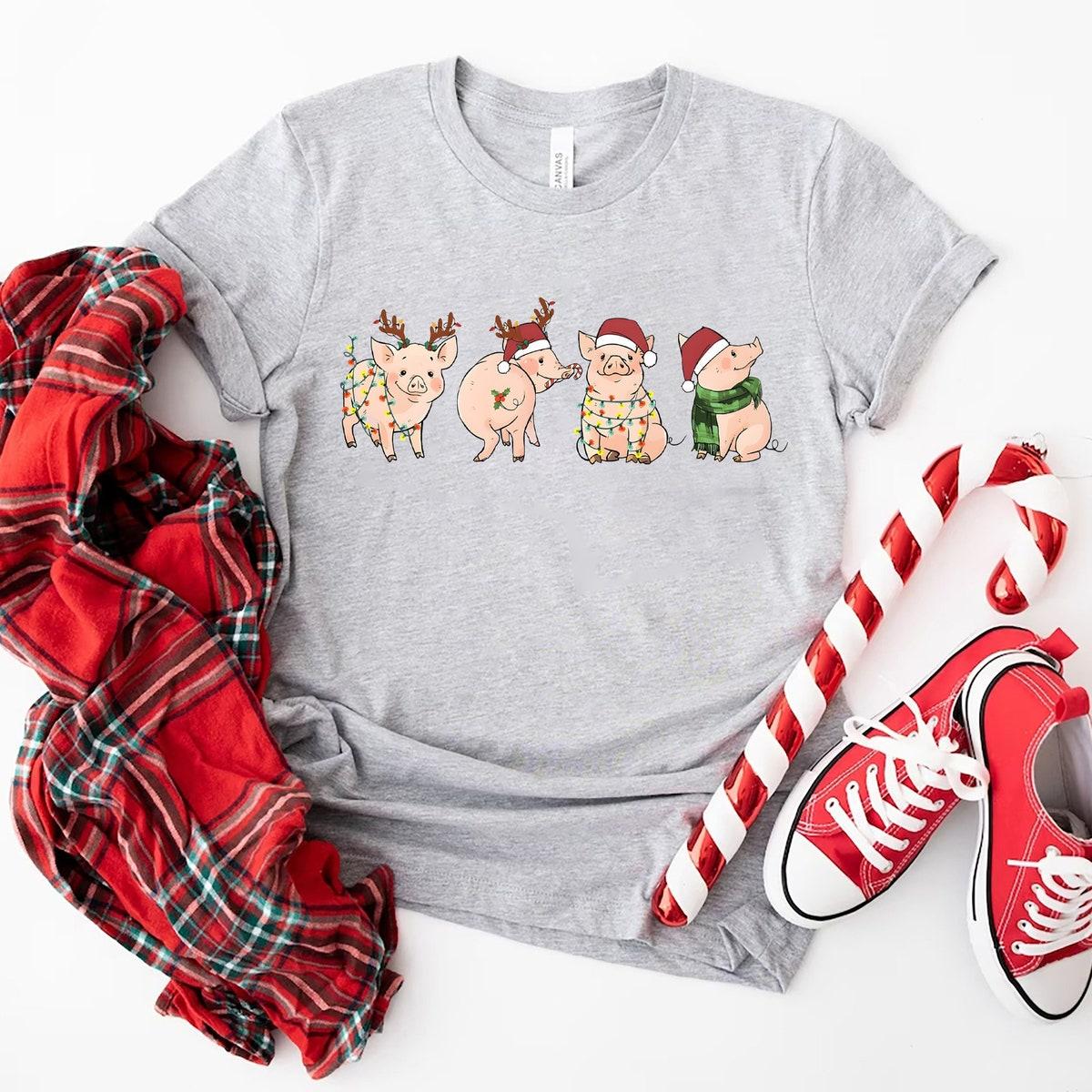 Pig Christmas Farm Shirt 4