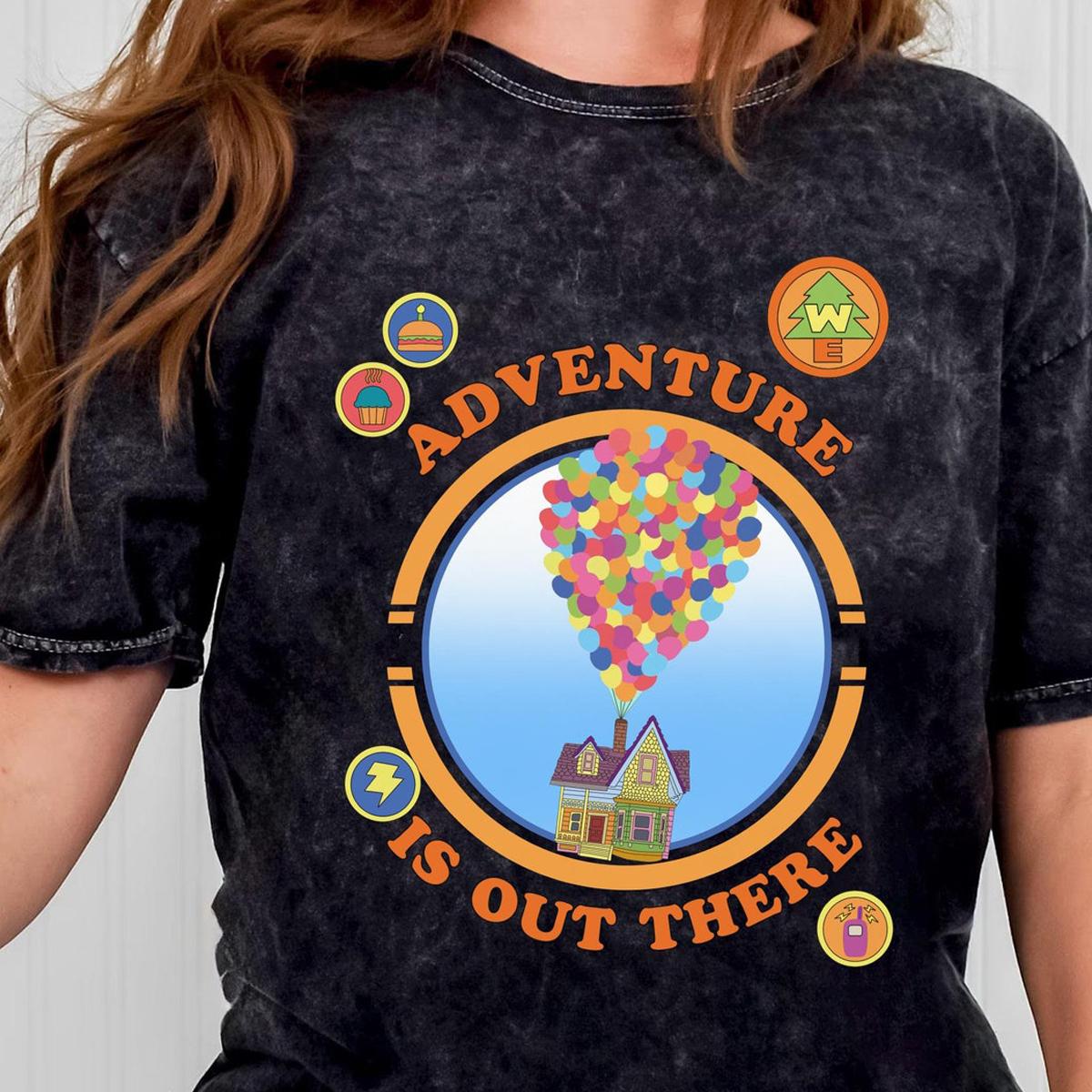 Pixar Up Adventure House Circle Logo Graphic Shirt 3