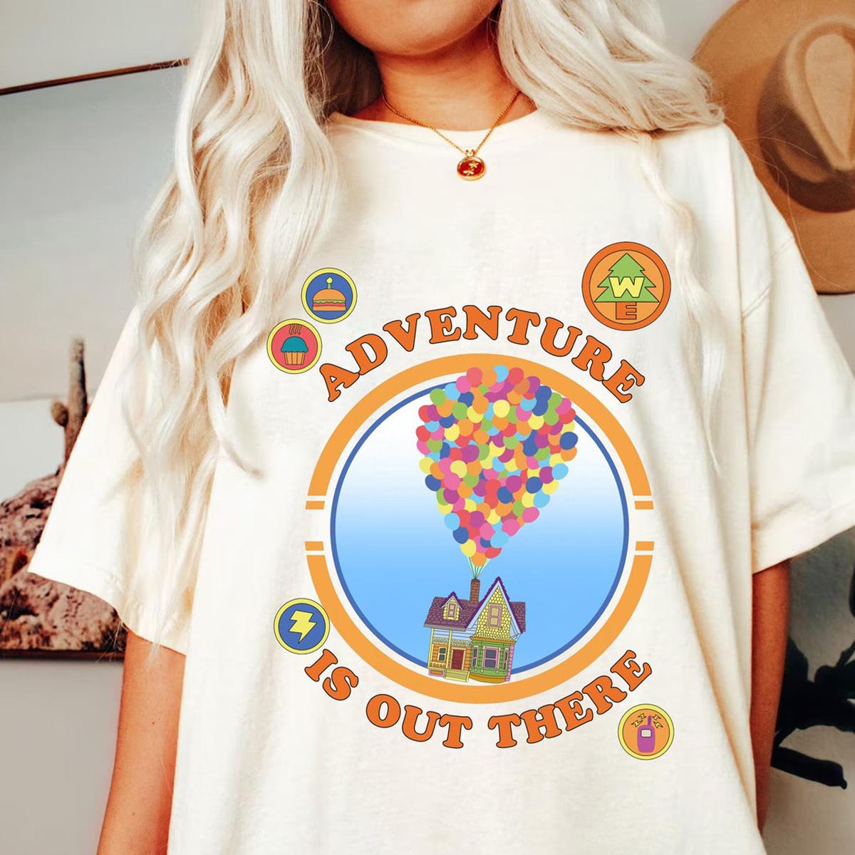 Pixar Up Adventure House Circle Logo Graphic Shirt 4