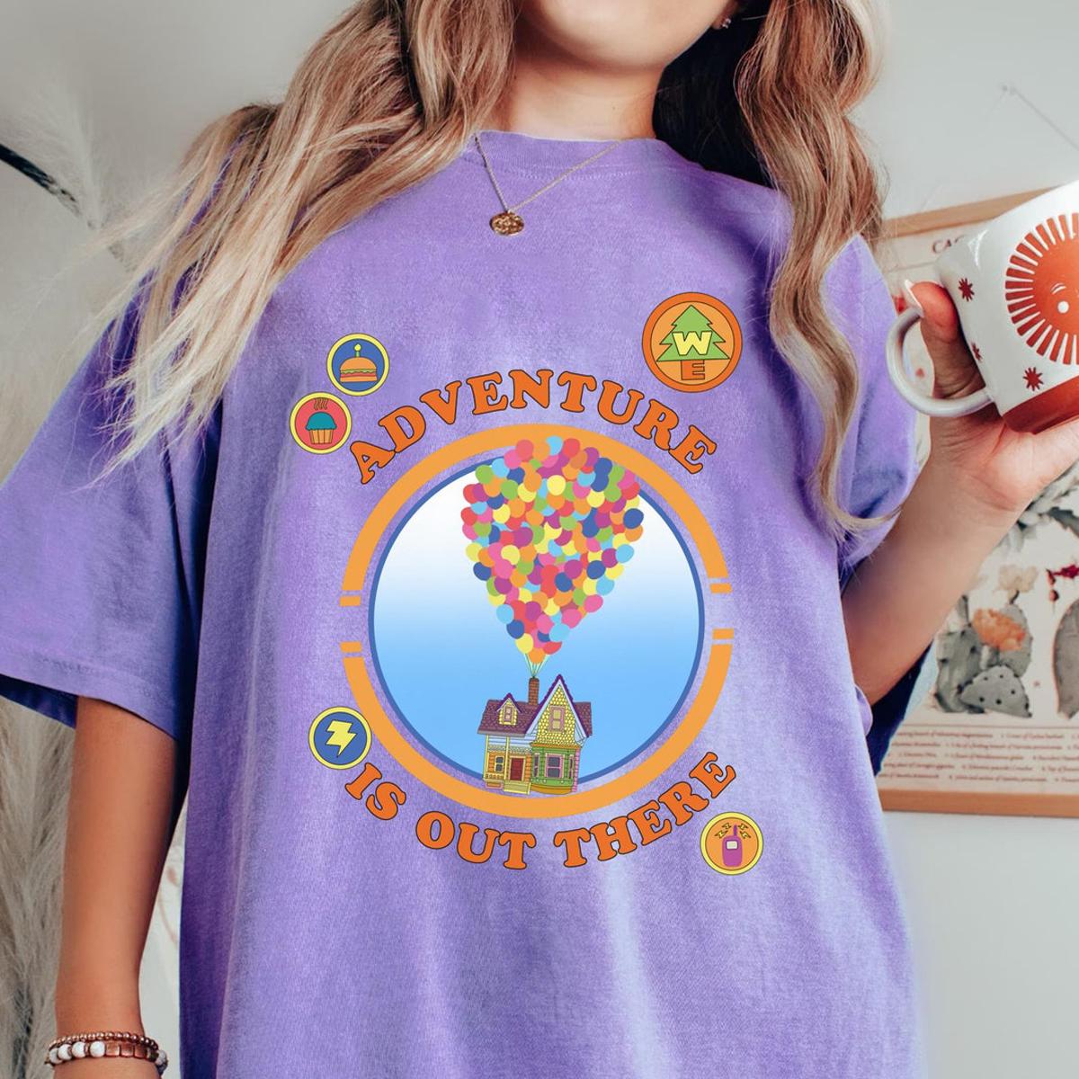 Pixar Up Adventure House Circle Logo Graphic Shirt 5