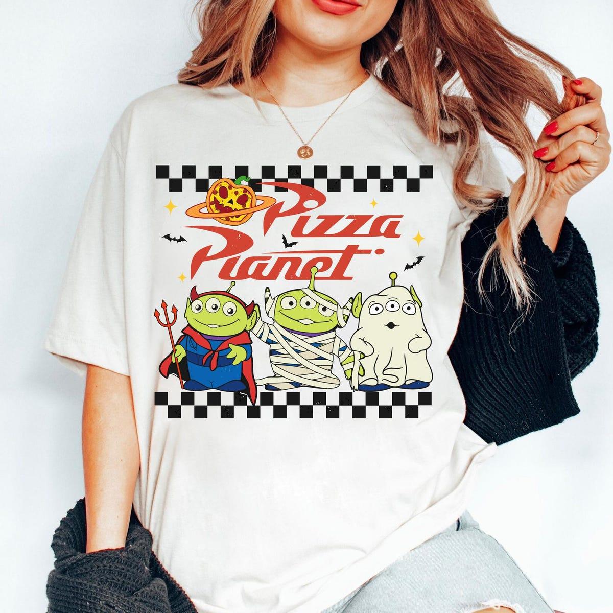 Pizza Planet Alien Boo Dracula Toy Story Aliens Halloween Costume Shirt 2