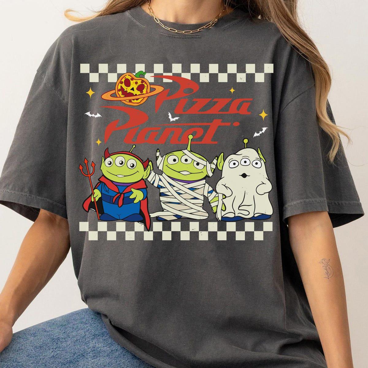 Pizza Planet Alien Boo Dracula Toy Story Aliens Halloween Costume Shirt 4