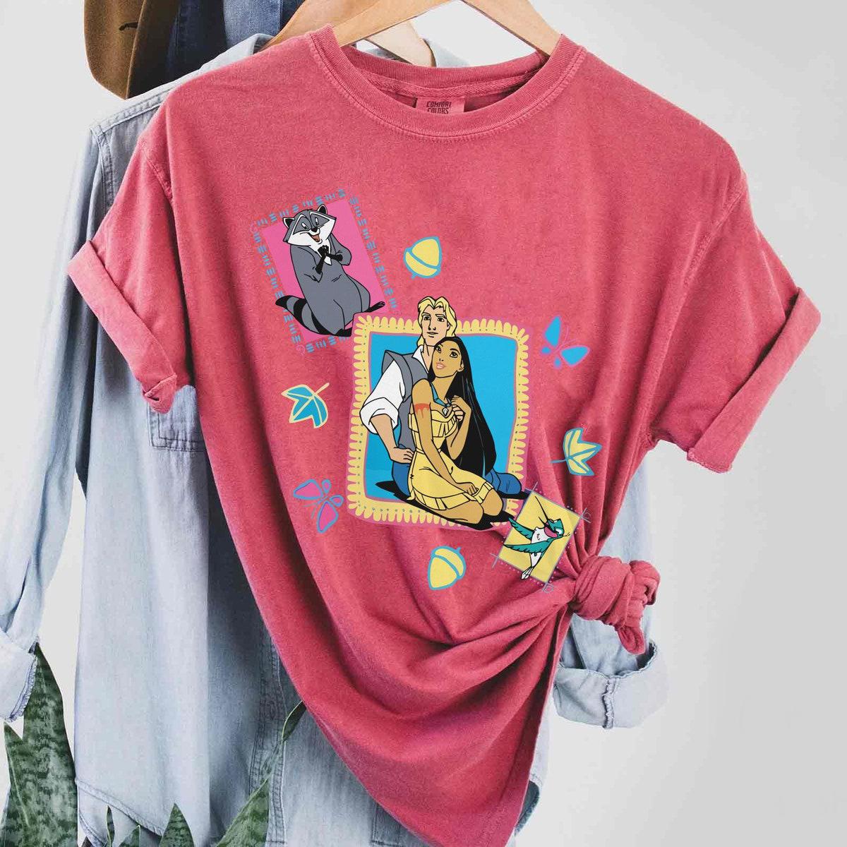 Pocahontas Captain John Smith Meeko Racoon Flit Bird Shirt 3