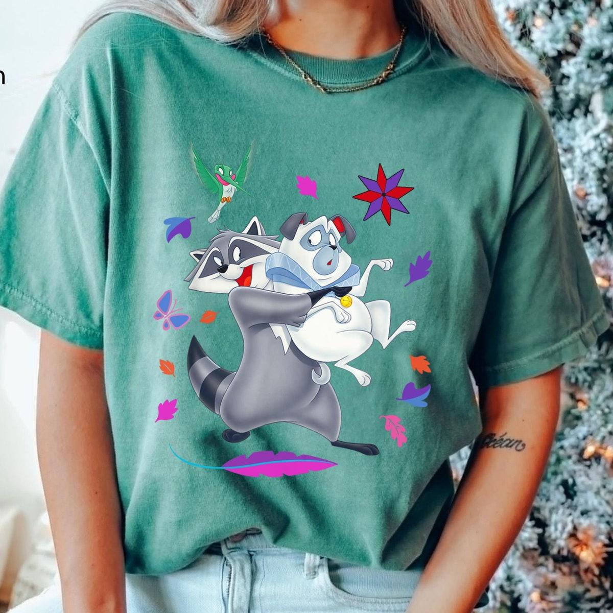 Pocahontas Meeko Percy Flit Retro Friends Disney Shirt 2